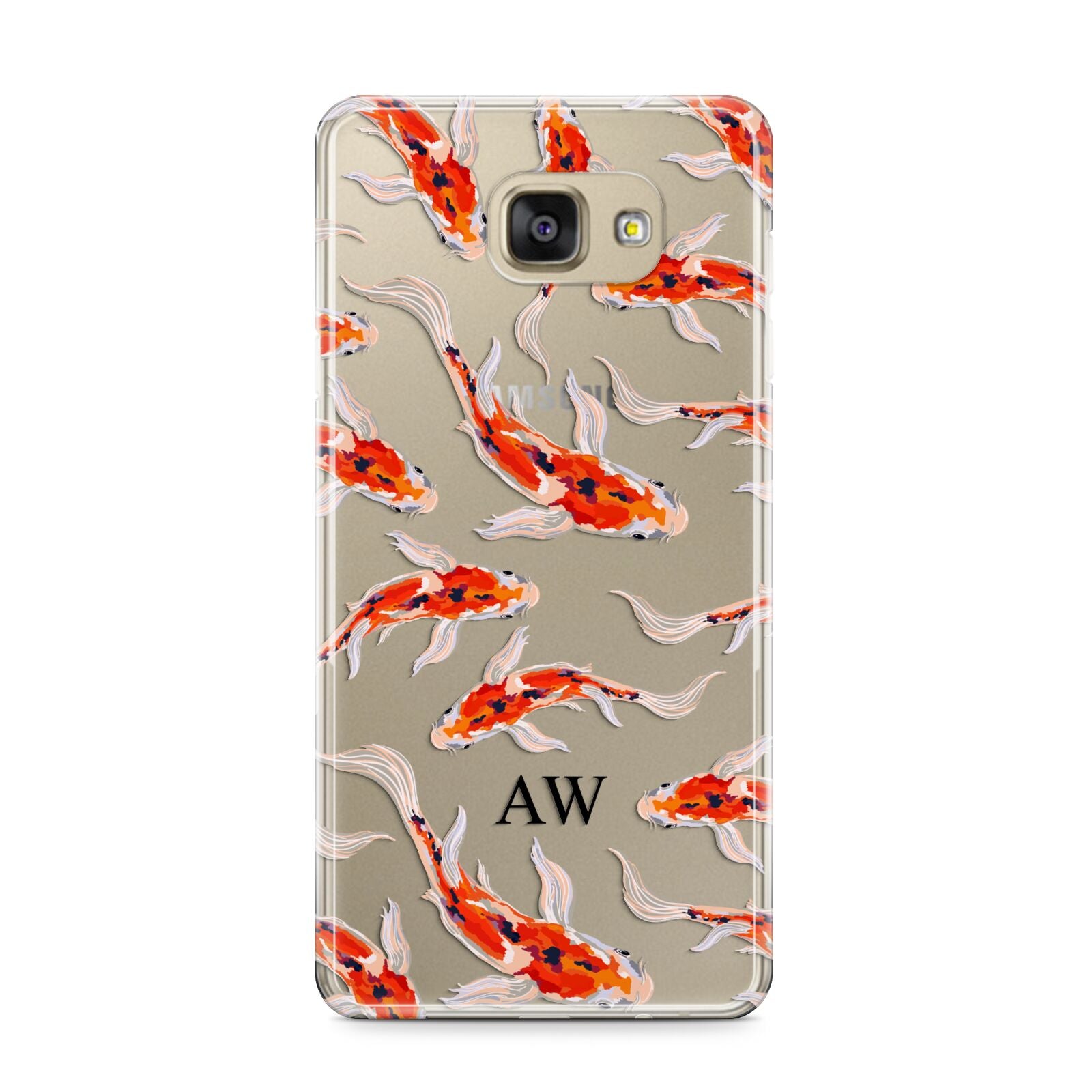 Custom Koi Fish Samsung Galaxy A9 2016 Case on gold phone