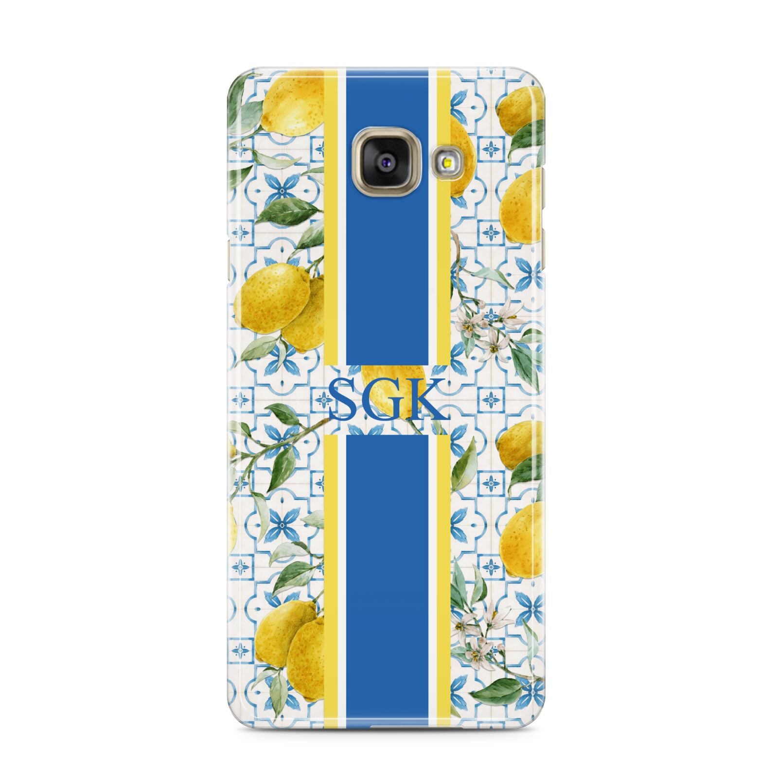 Custom Lemon Samsung Galaxy A3 2016 Case on gold phone