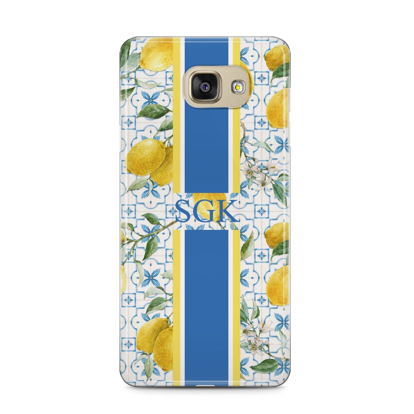 Custom Lemon Samsung Galaxy A5 2016 Case on gold phone