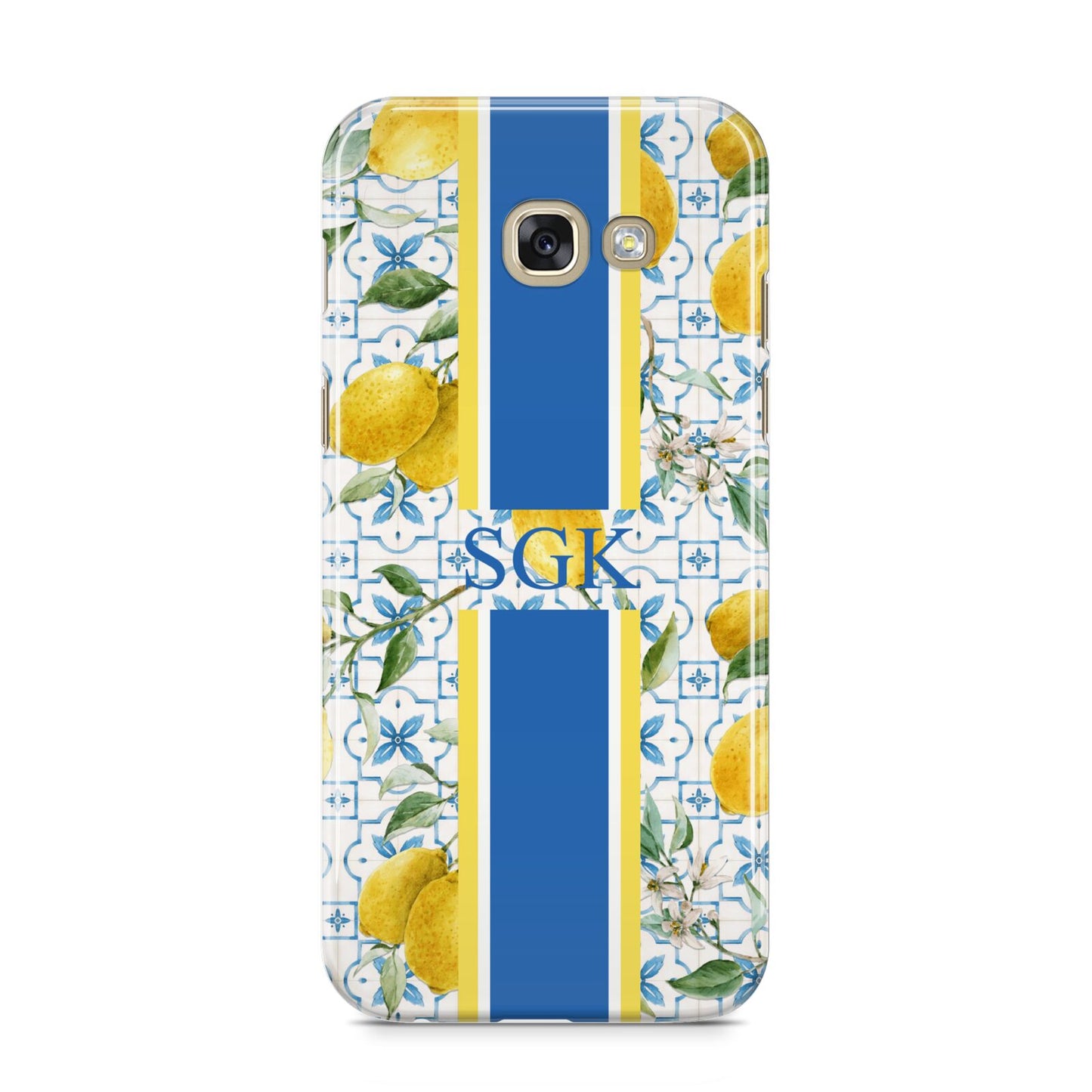 Custom Lemon Samsung Galaxy A5 2017 Case on gold phone