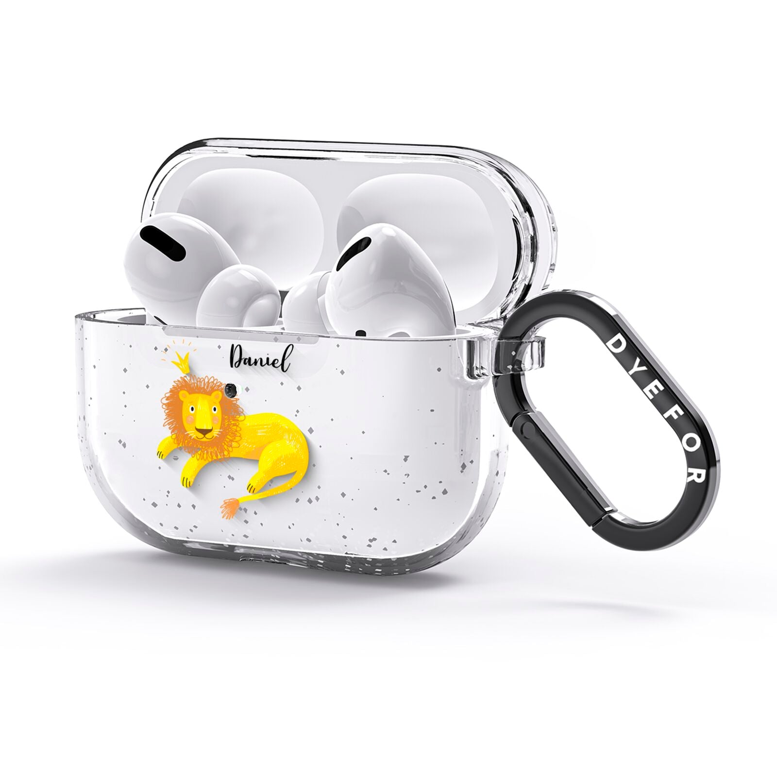 Custom Lion AirPods Glitter Case 3rd Gen Side Image