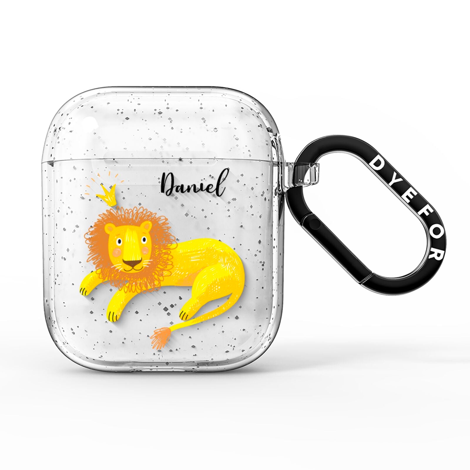 Custom Lion AirPods Glitter Case