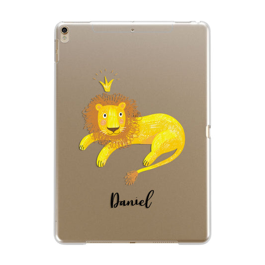 Custom Lion Apple iPad Gold Case