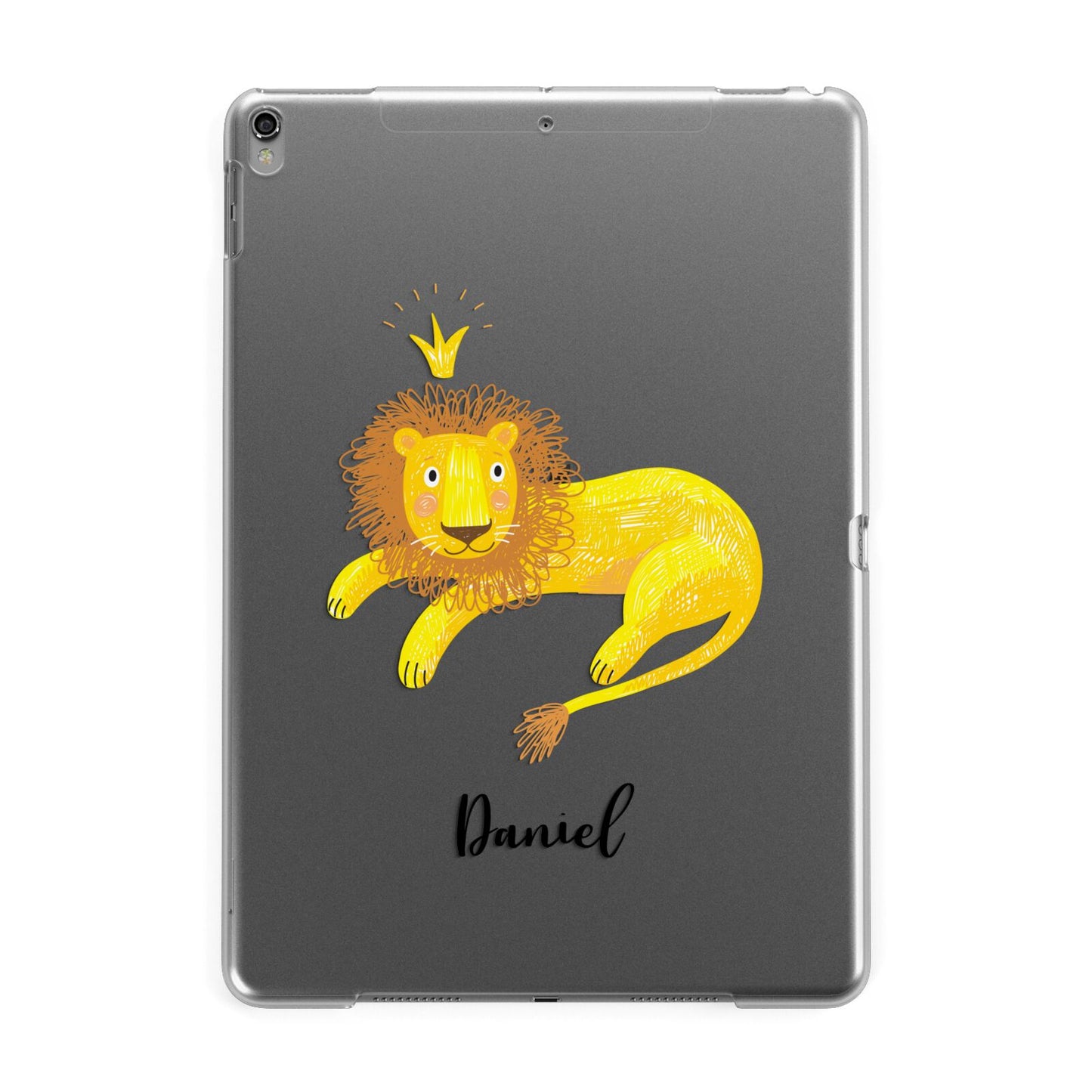 Custom Lion Apple iPad Grey Case