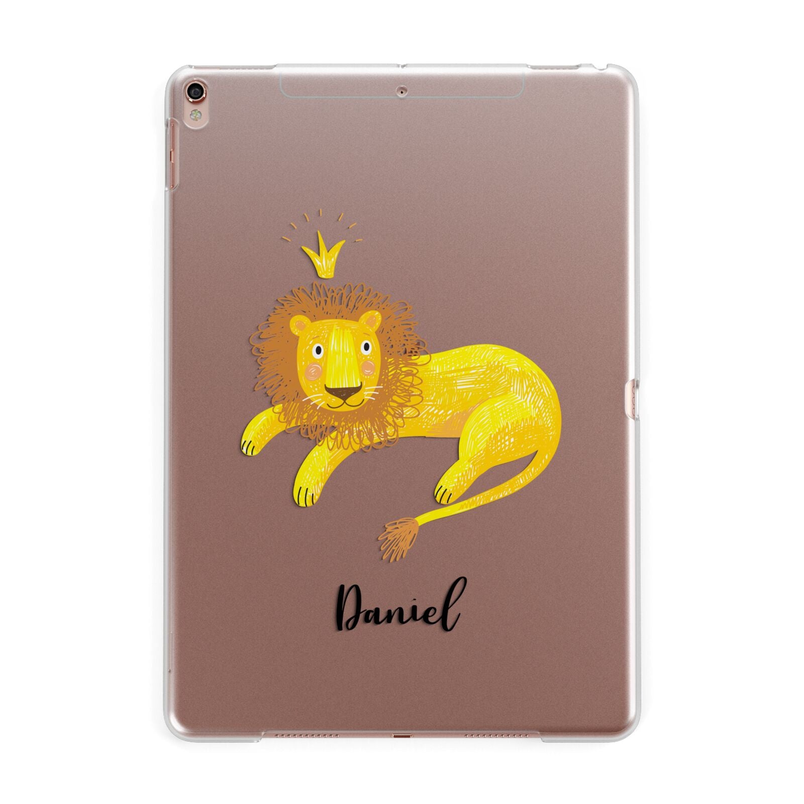 Custom Lion Apple iPad Rose Gold Case