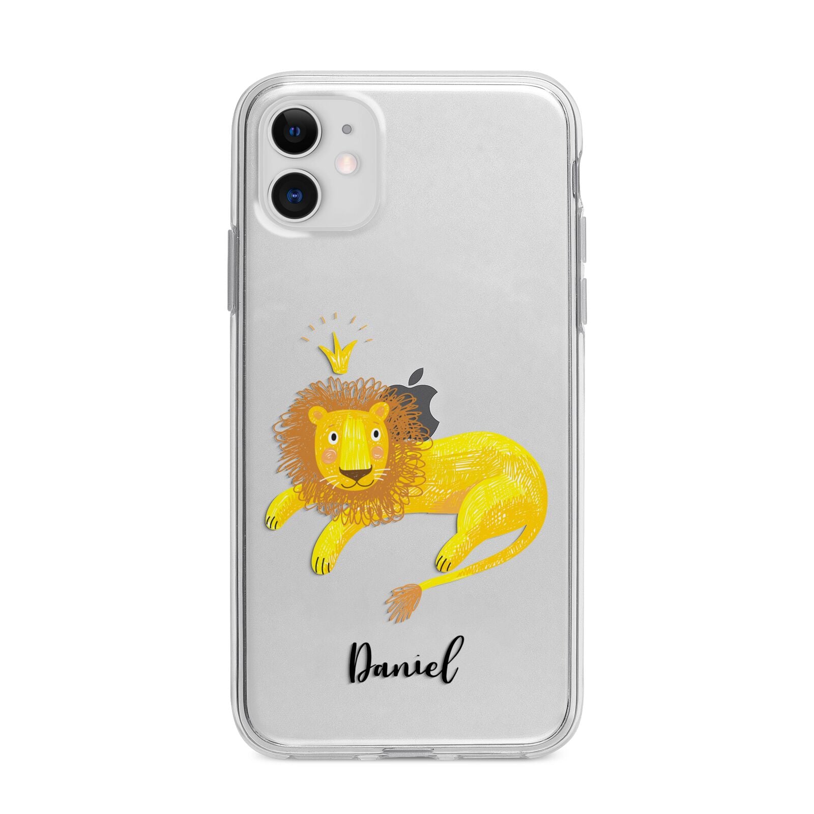 Custom Lion Apple iPhone 11 in White with Bumper Case