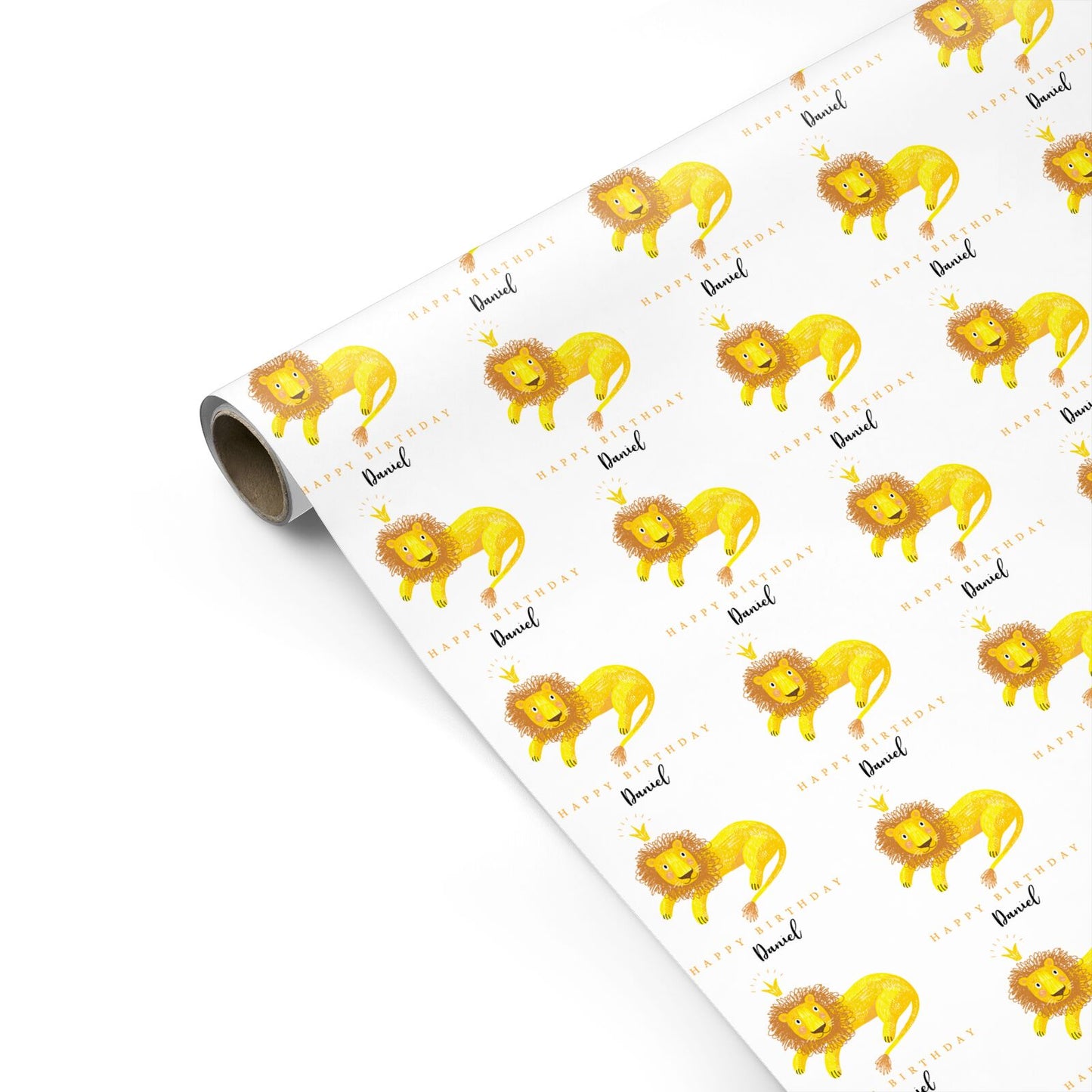 Custom Lion Personalised Gift Wrap