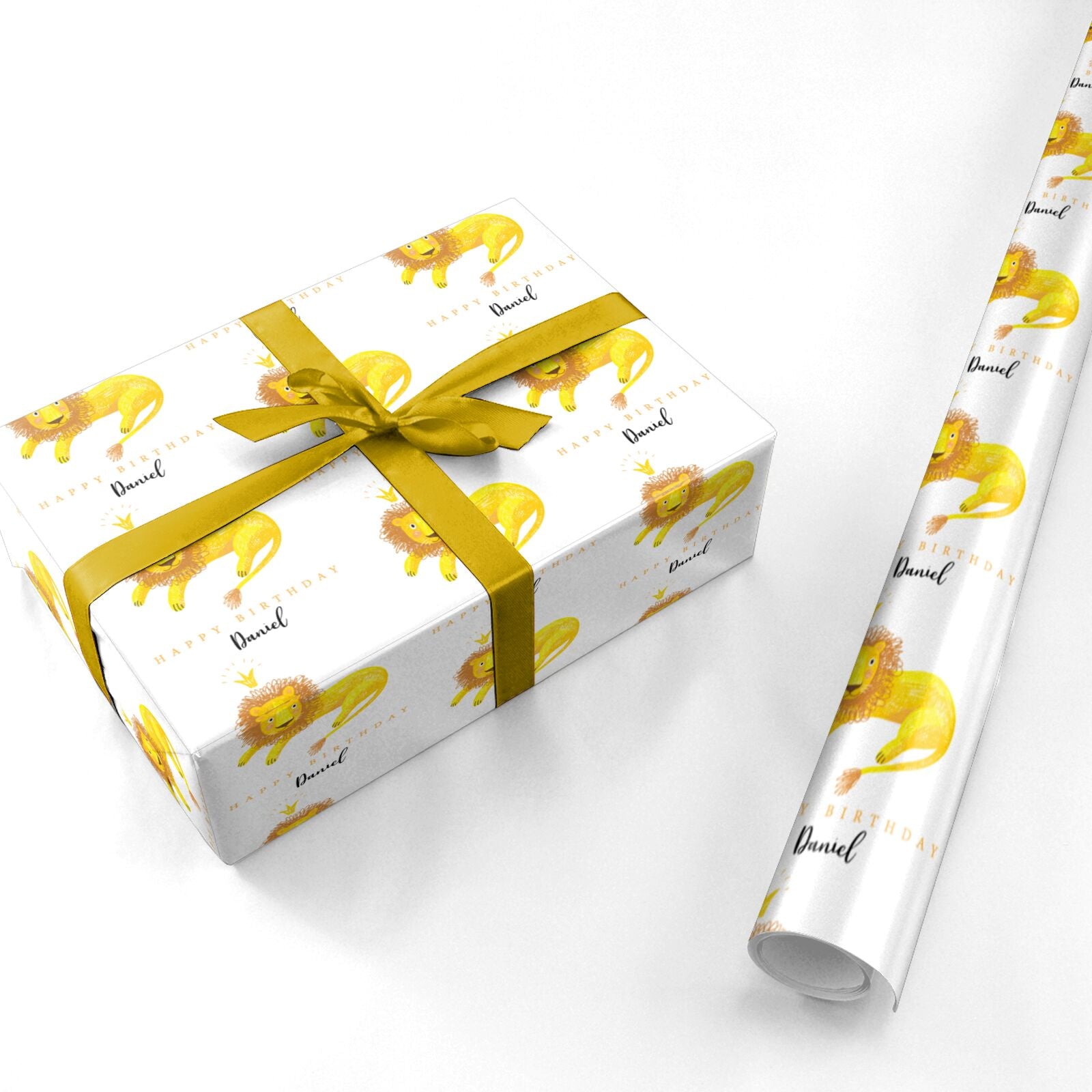 Custom Lion Personalised Wrapping Paper