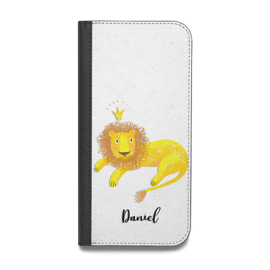 Custom Lion Vegan Leather Flip iPhone Case