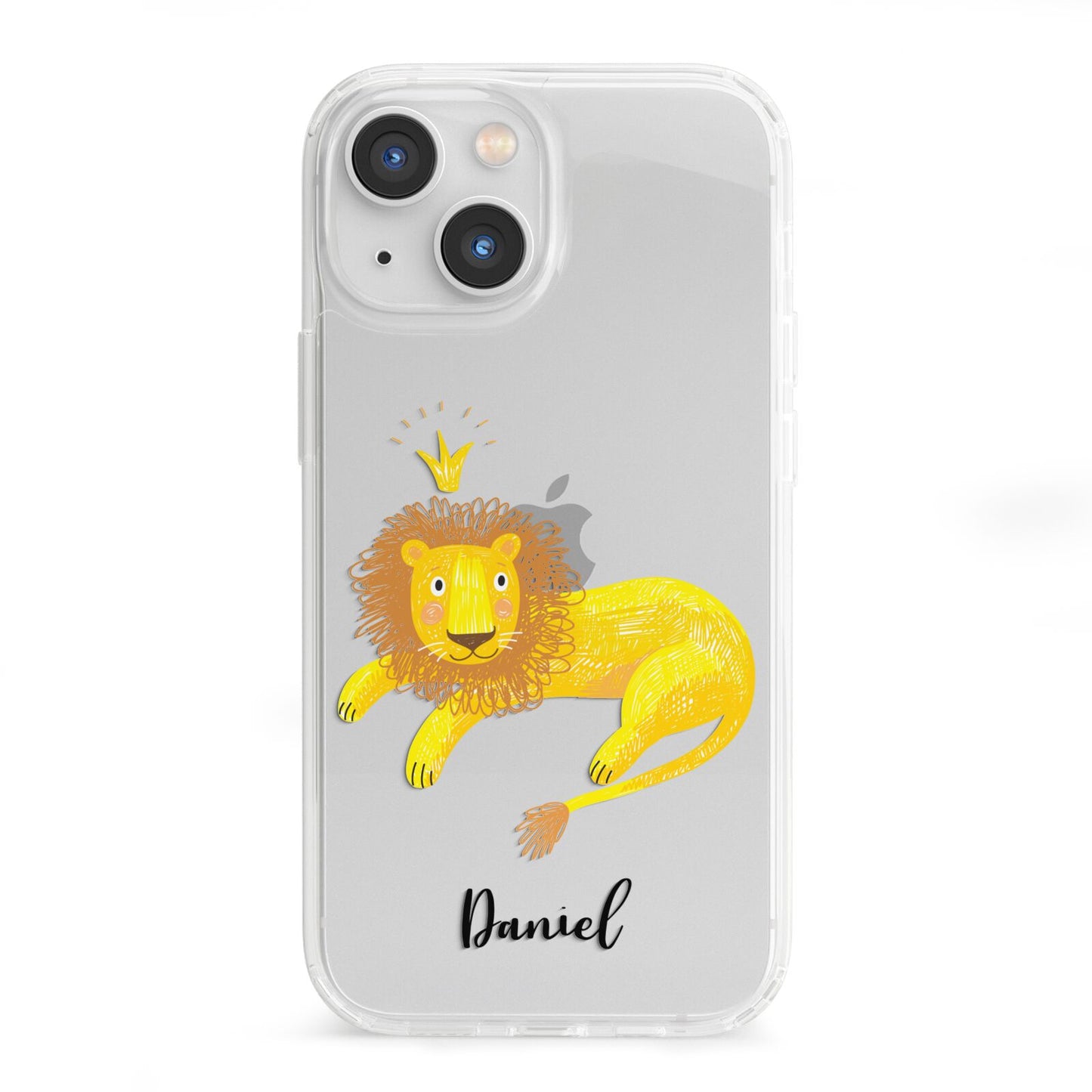 Custom Lion iPhone 13 Mini Clear Bumper Case