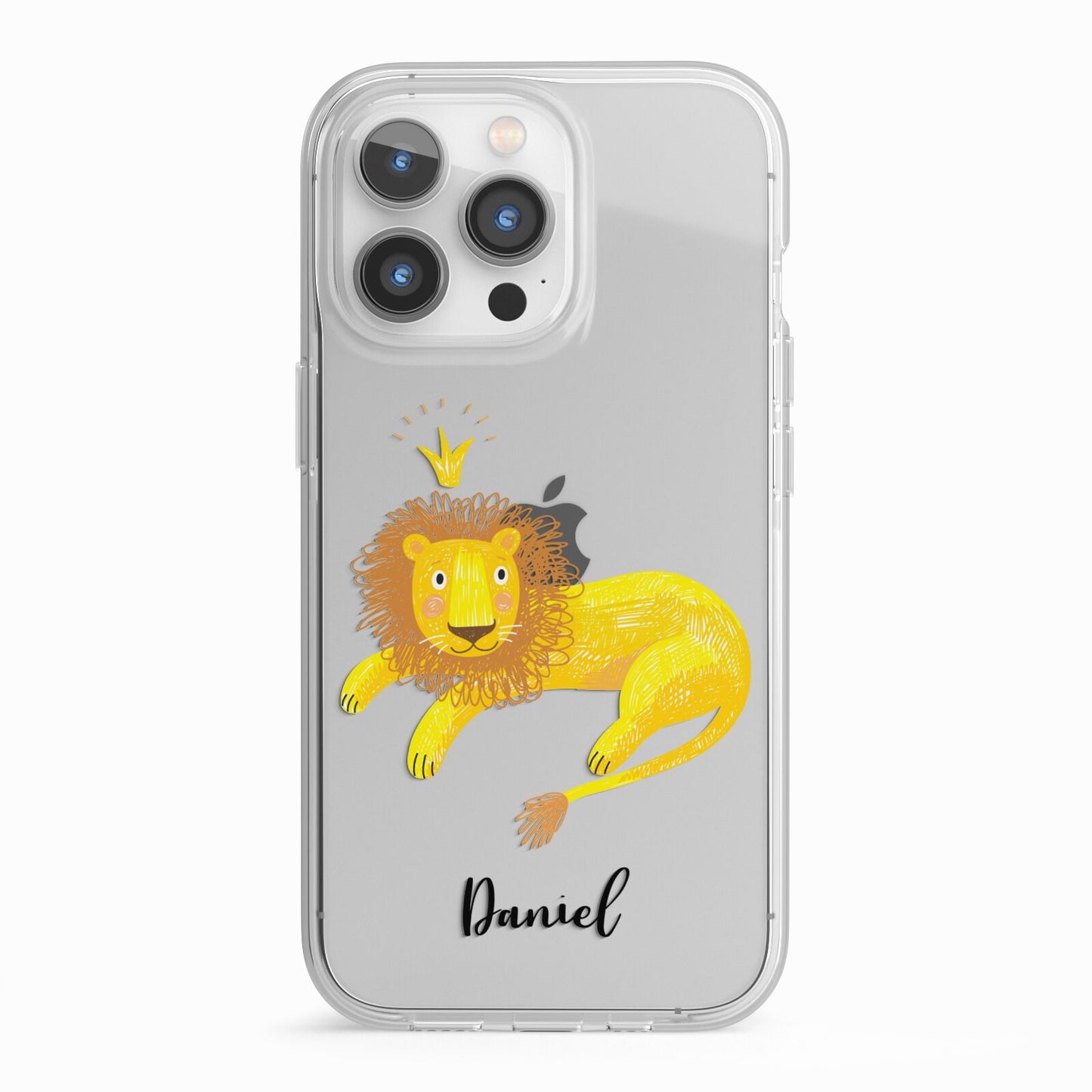 Custom Lion iPhone 13 Pro TPU Impact Case with White Edges