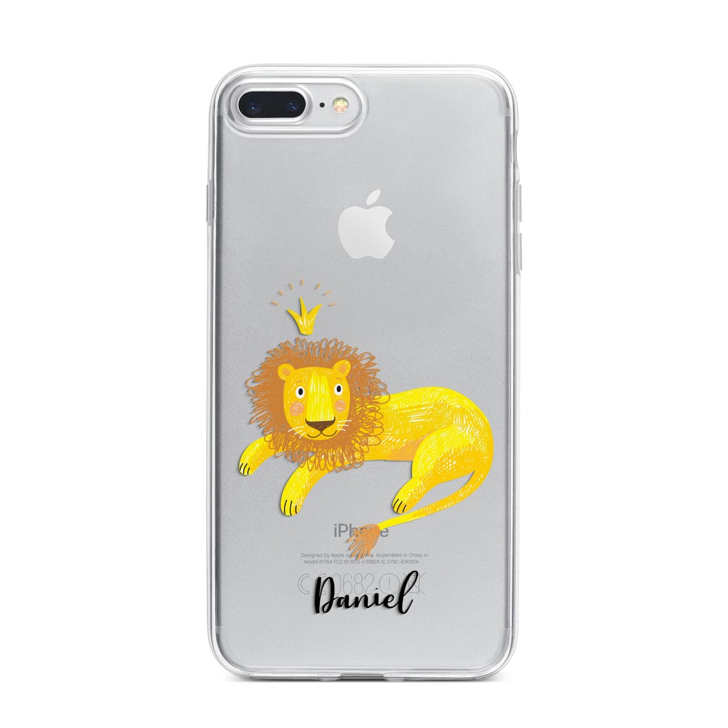 Custom Lion iPhone 7 Plus Bumper Case on Silver iPhone