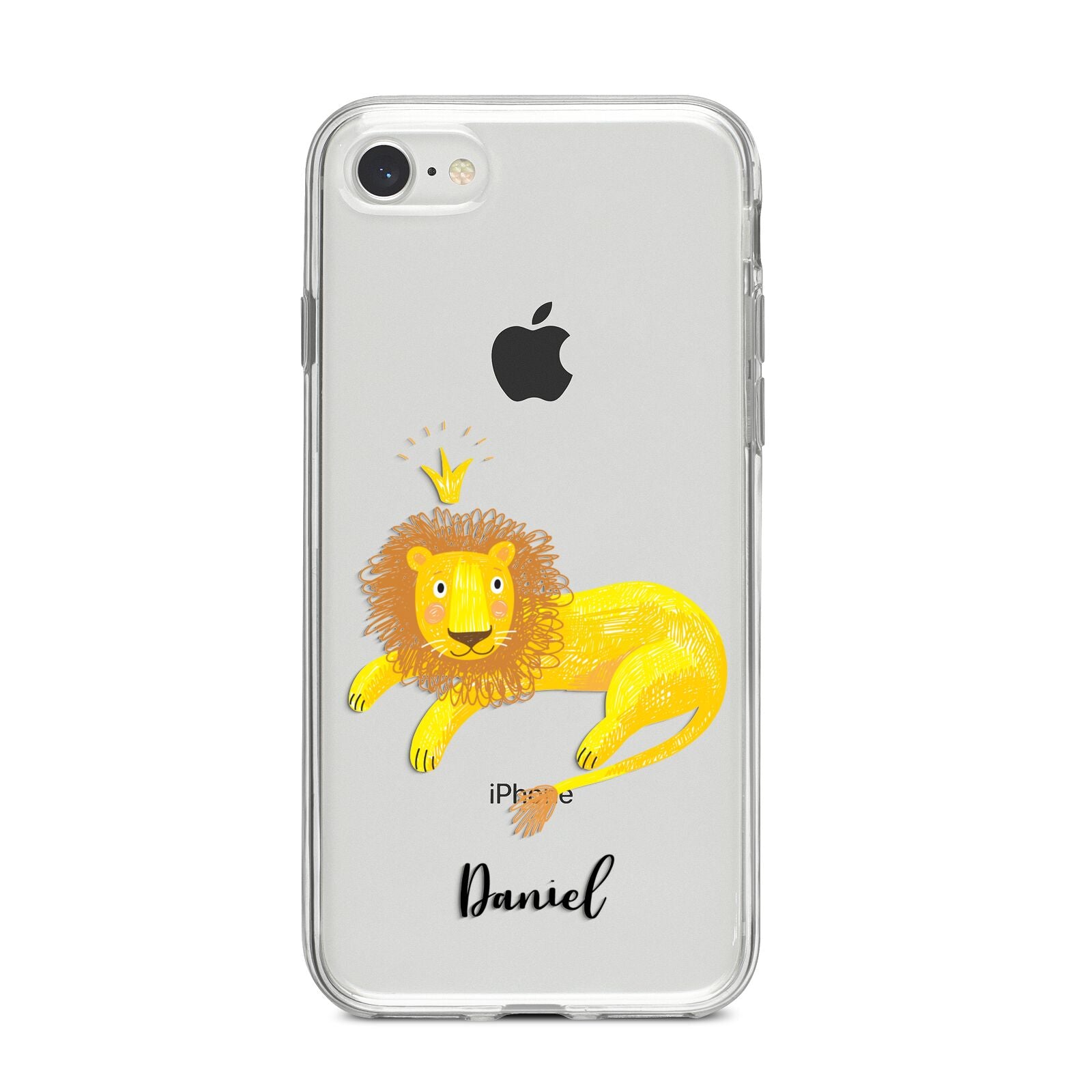 Custom Lion iPhone 8 Bumper Case on Silver iPhone