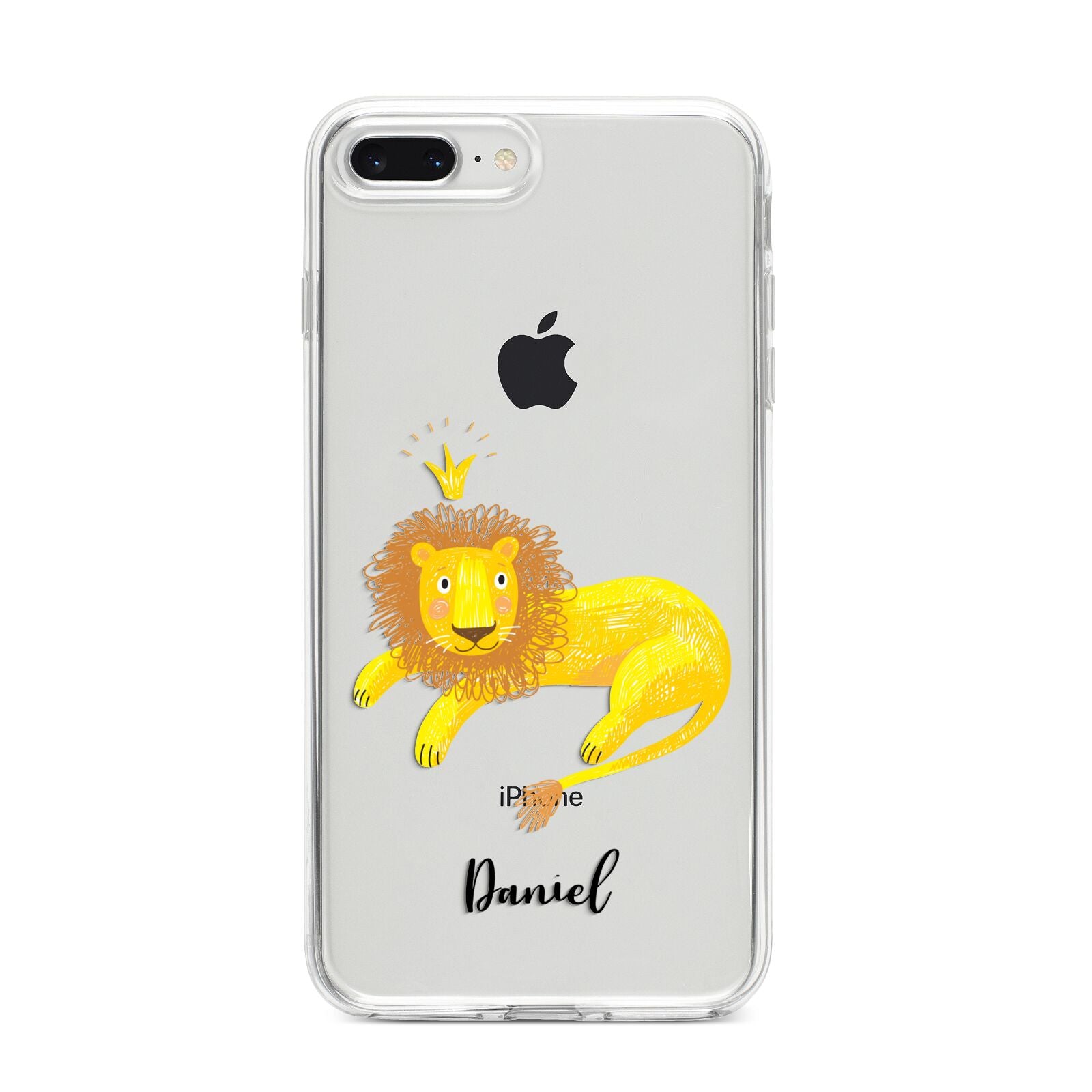 Custom Lion iPhone 8 Plus Bumper Case on Silver iPhone