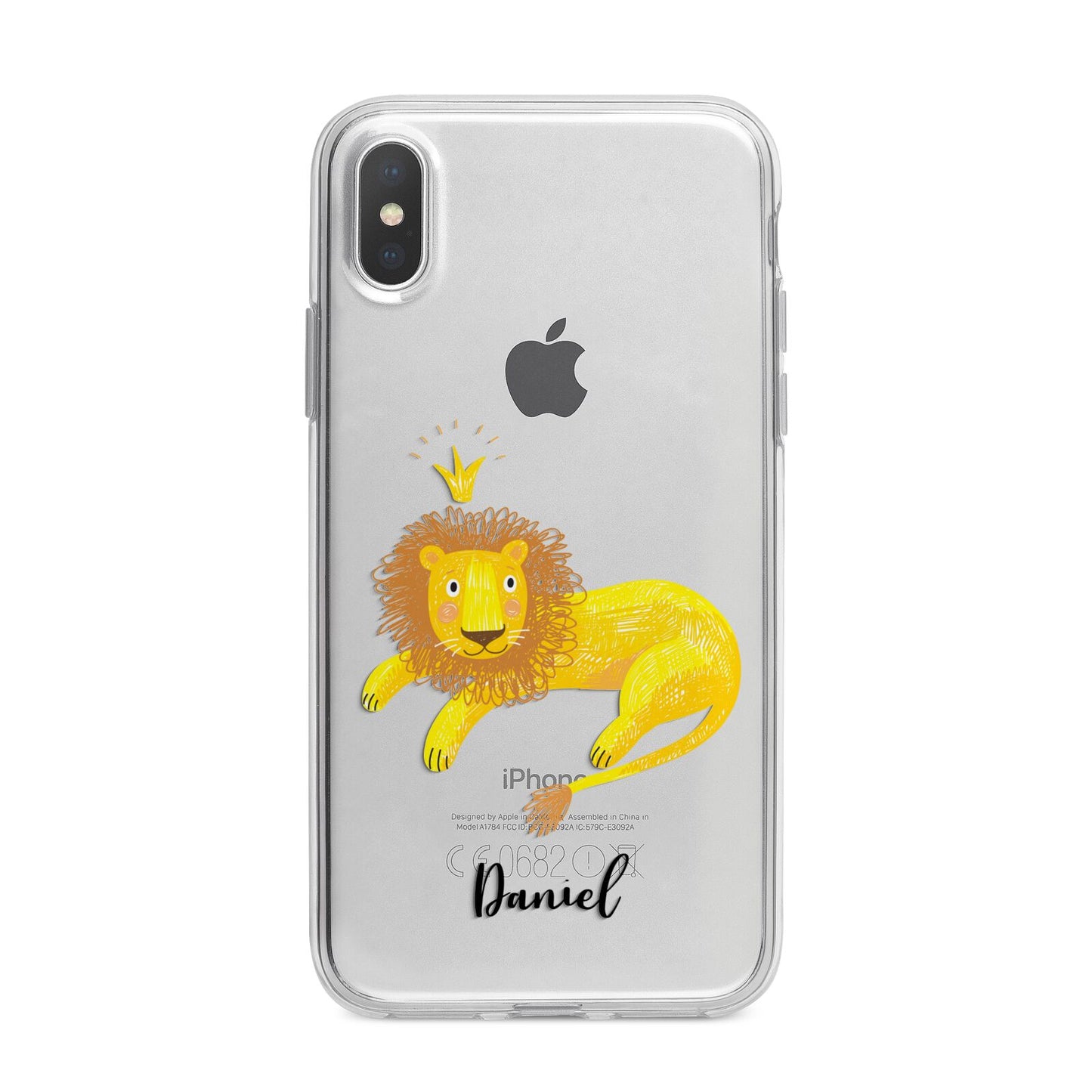 Custom Lion iPhone X Bumper Case on Silver iPhone Alternative Image 1