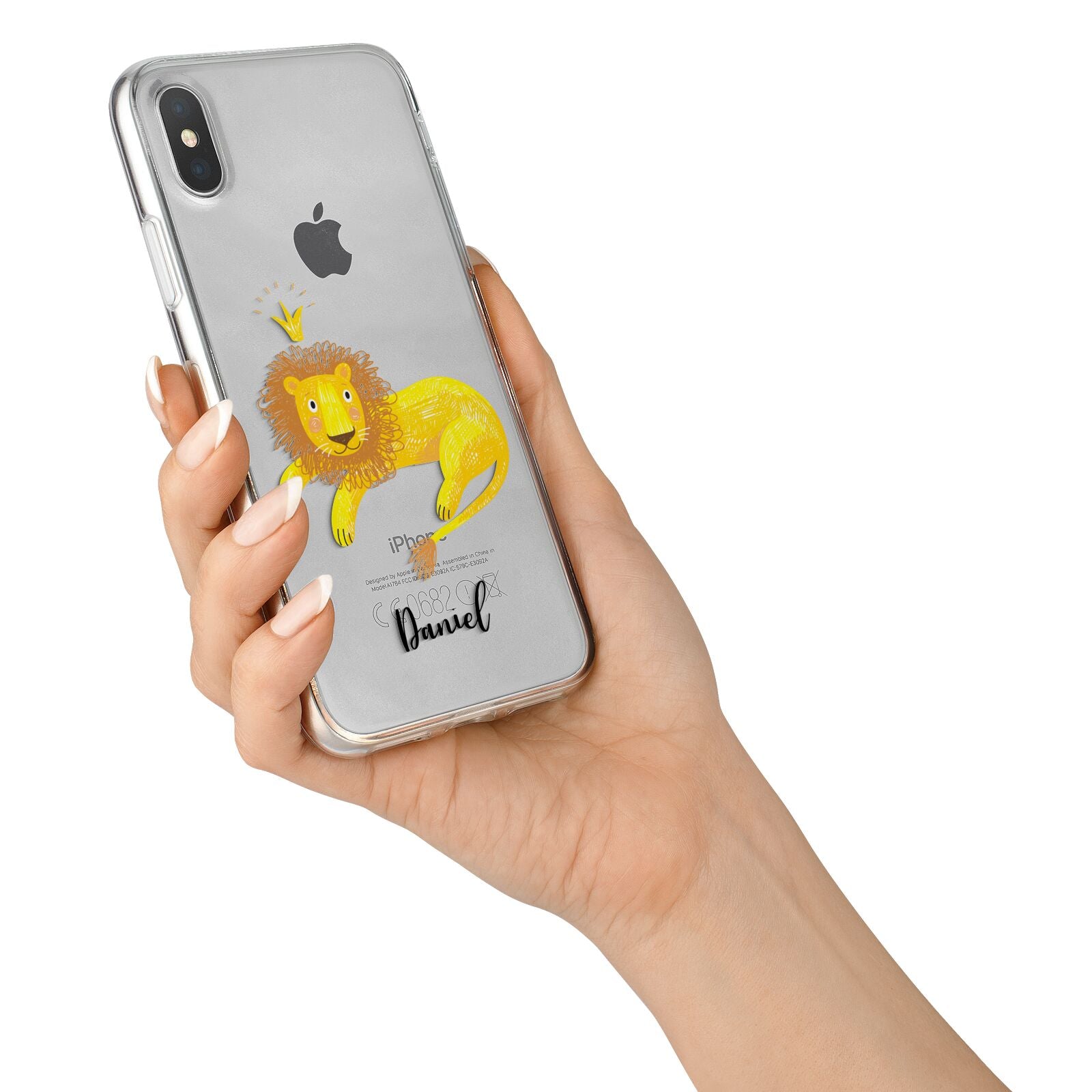 Custom Lion iPhone X Bumper Case on Silver iPhone Alternative Image 2