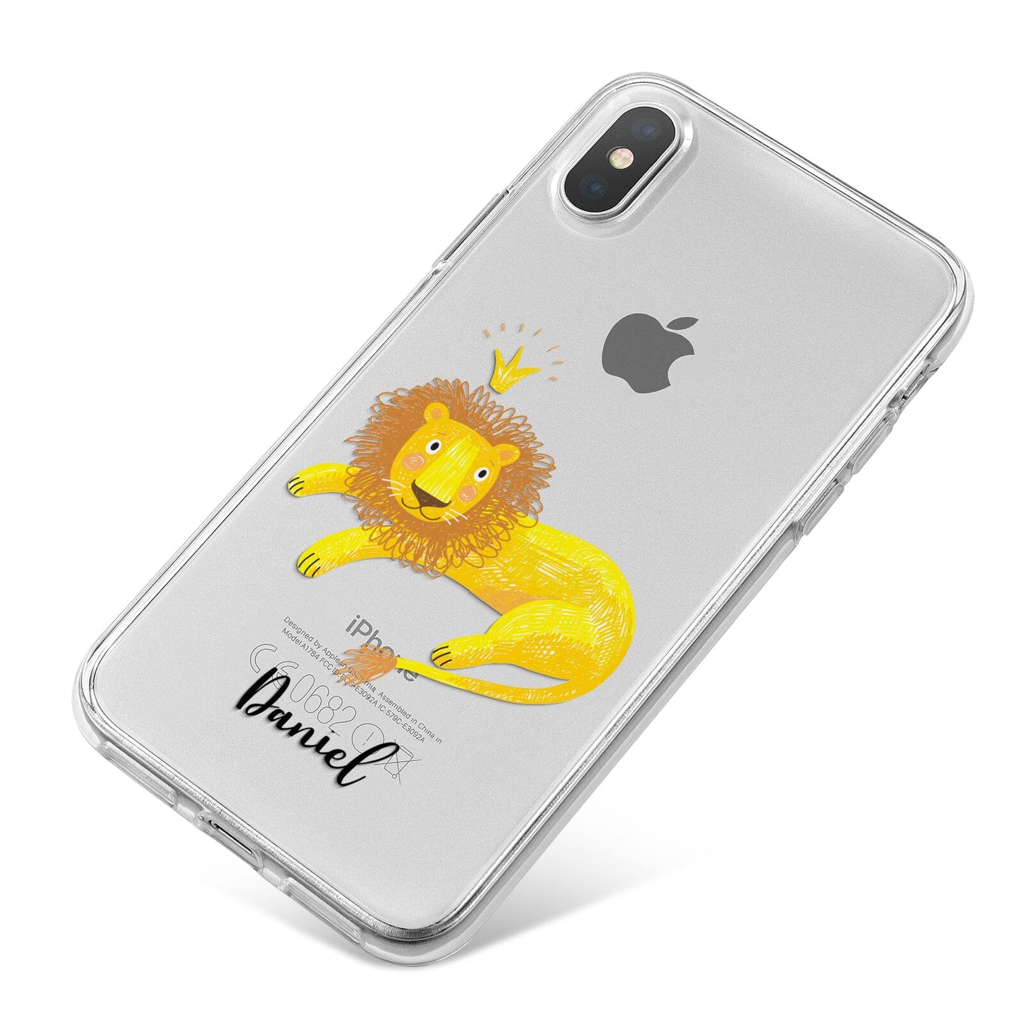 Custom Lion iPhone X Bumper Case on Silver iPhone