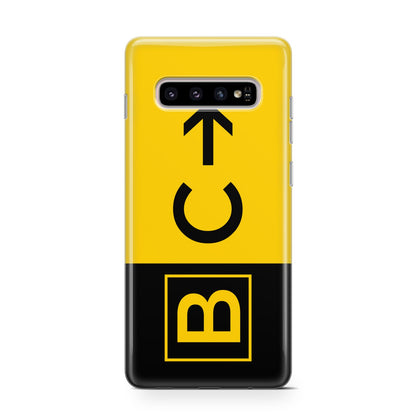 Custom Location Direction Airport Sign Samsung Galaxy S10 Case