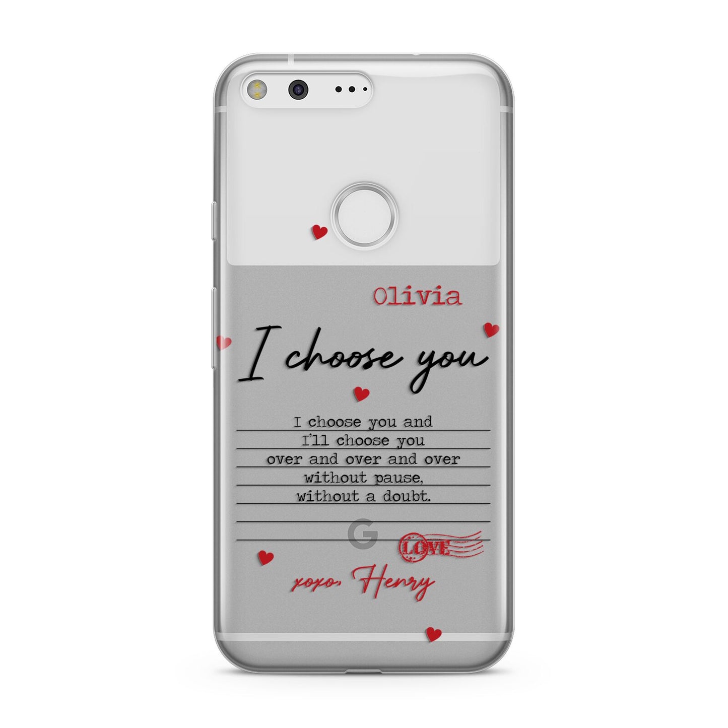 Custom Love Letter Google Pixel Case