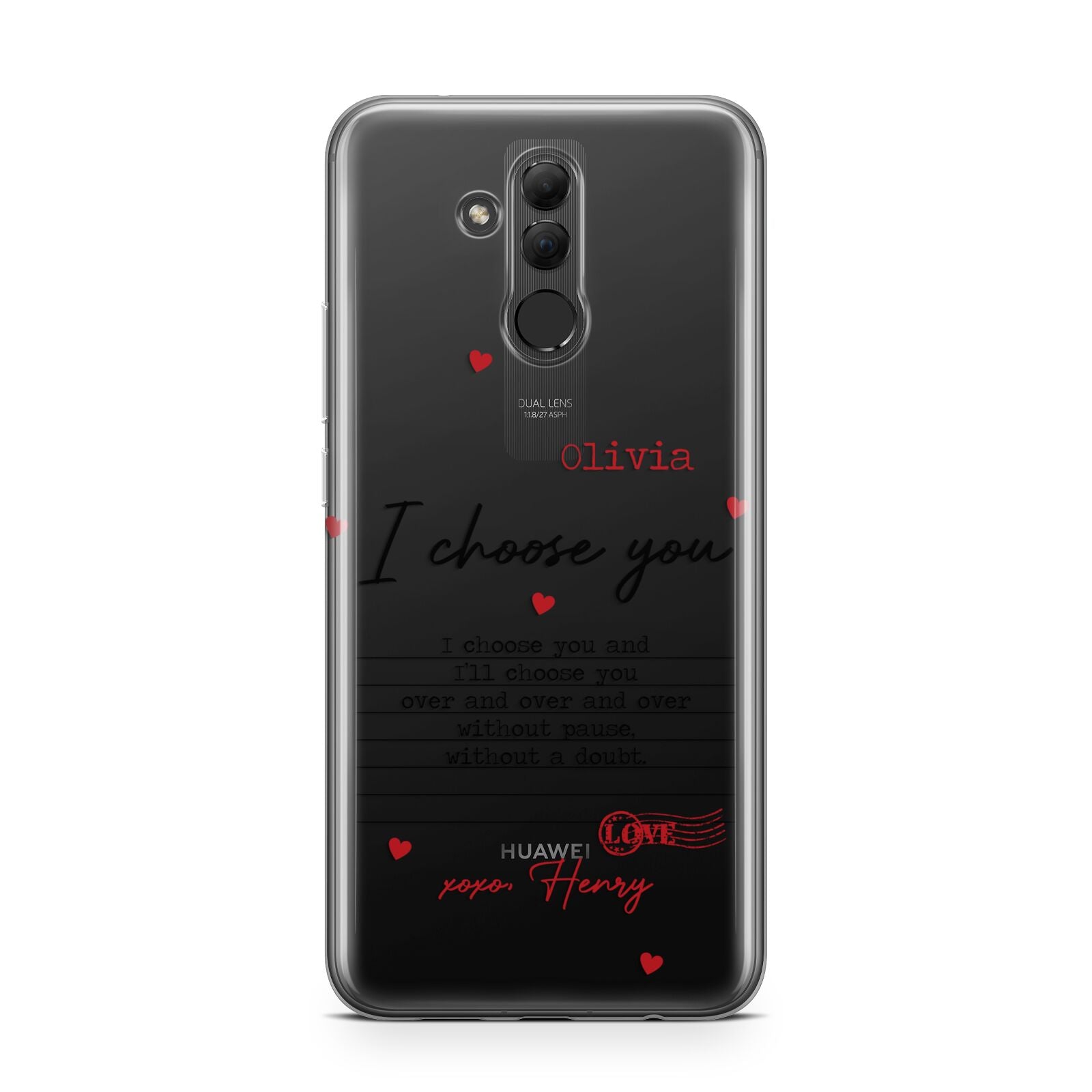 Custom Love Letter Huawei Mate 20 Lite