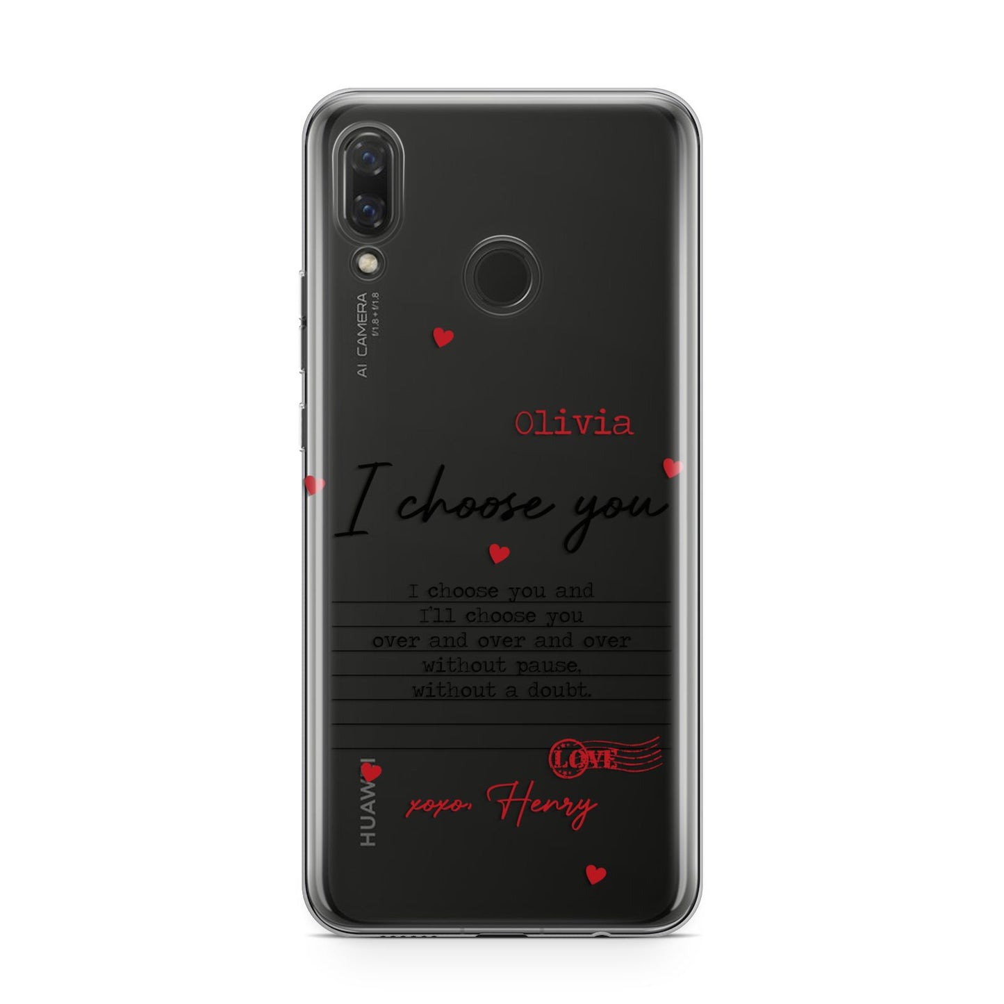 Custom Love Letter Huawei Nova 3 Phone Case