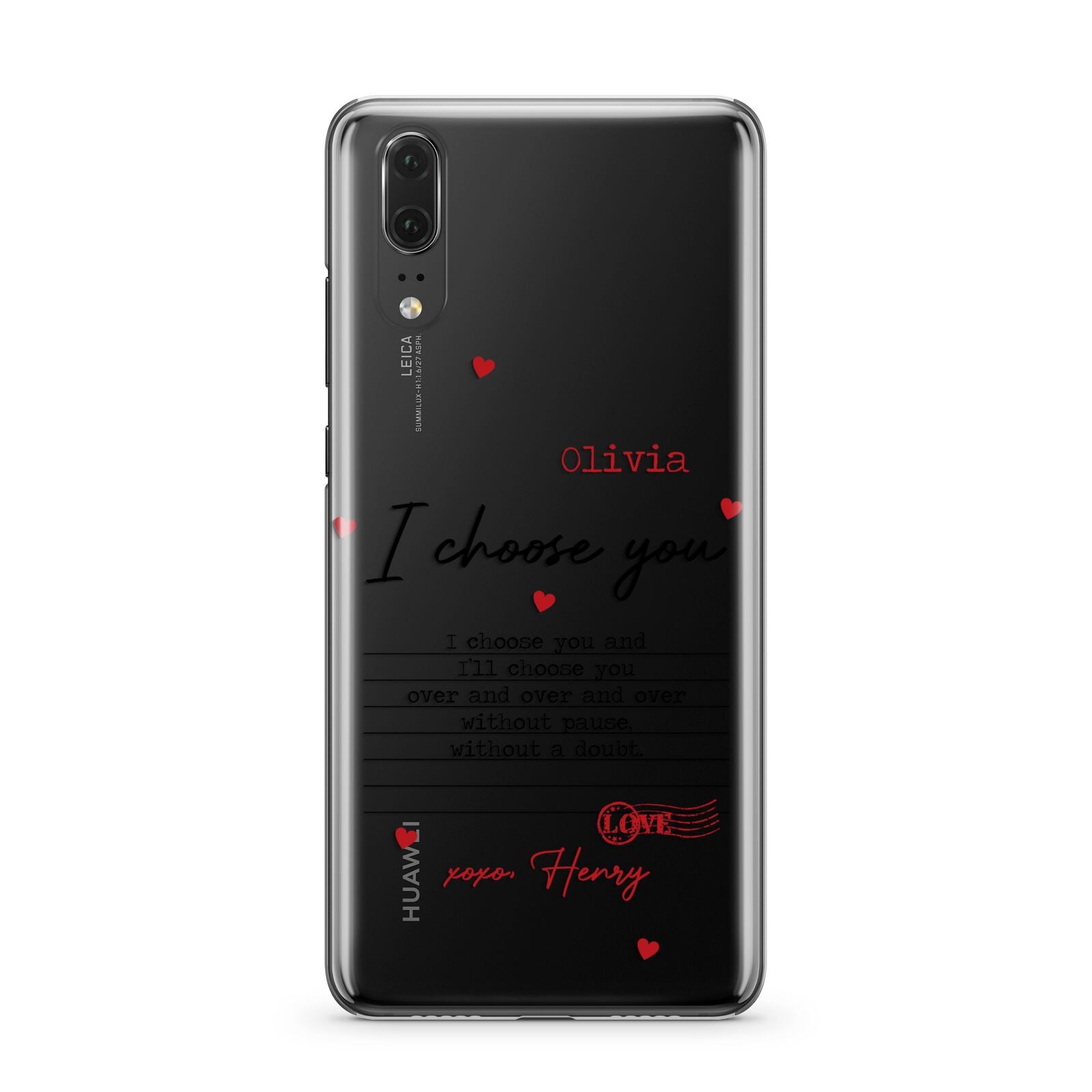 Custom Love Letter Huawei P20 Phone Case