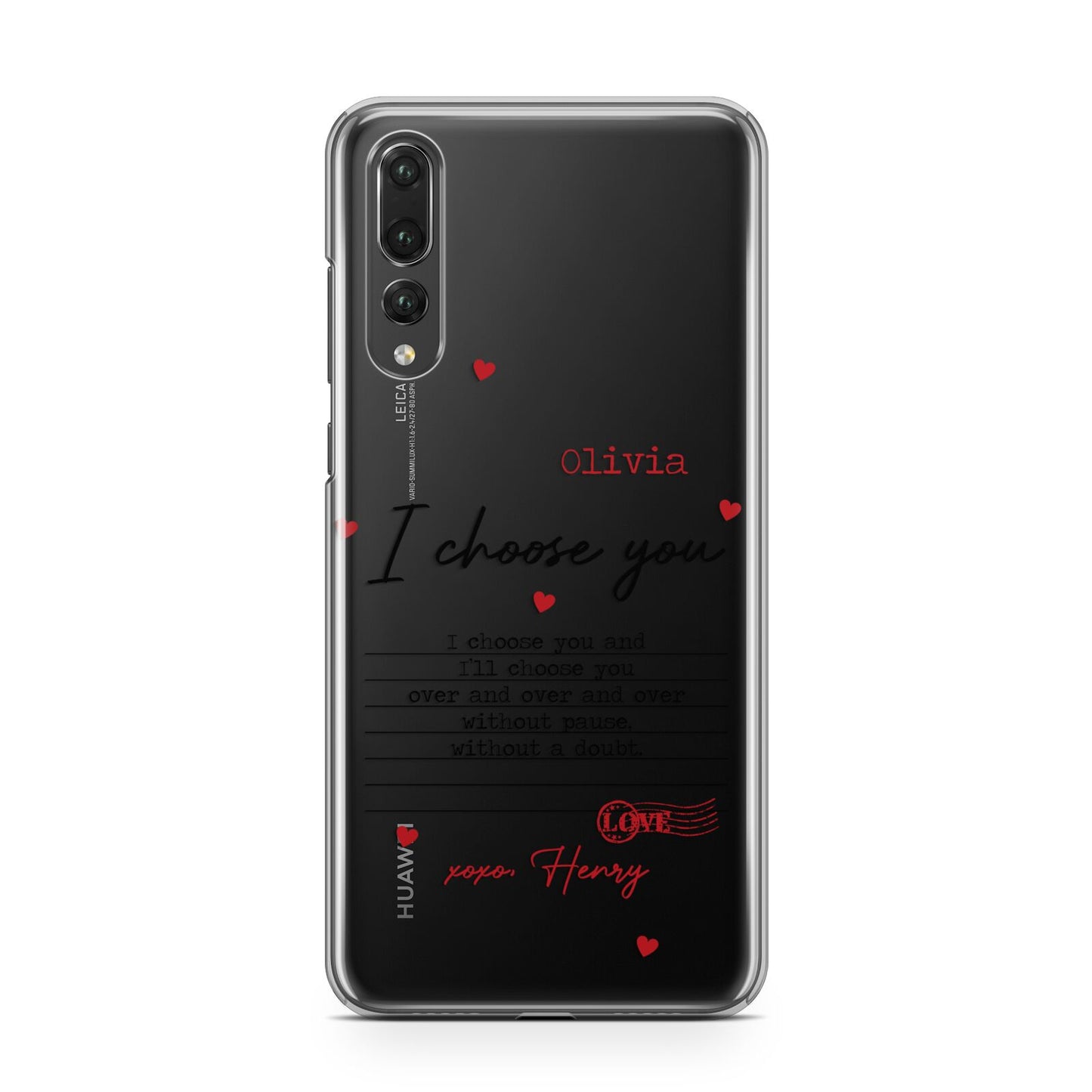 Custom Love Letter Huawei P20 Pro Phone Case