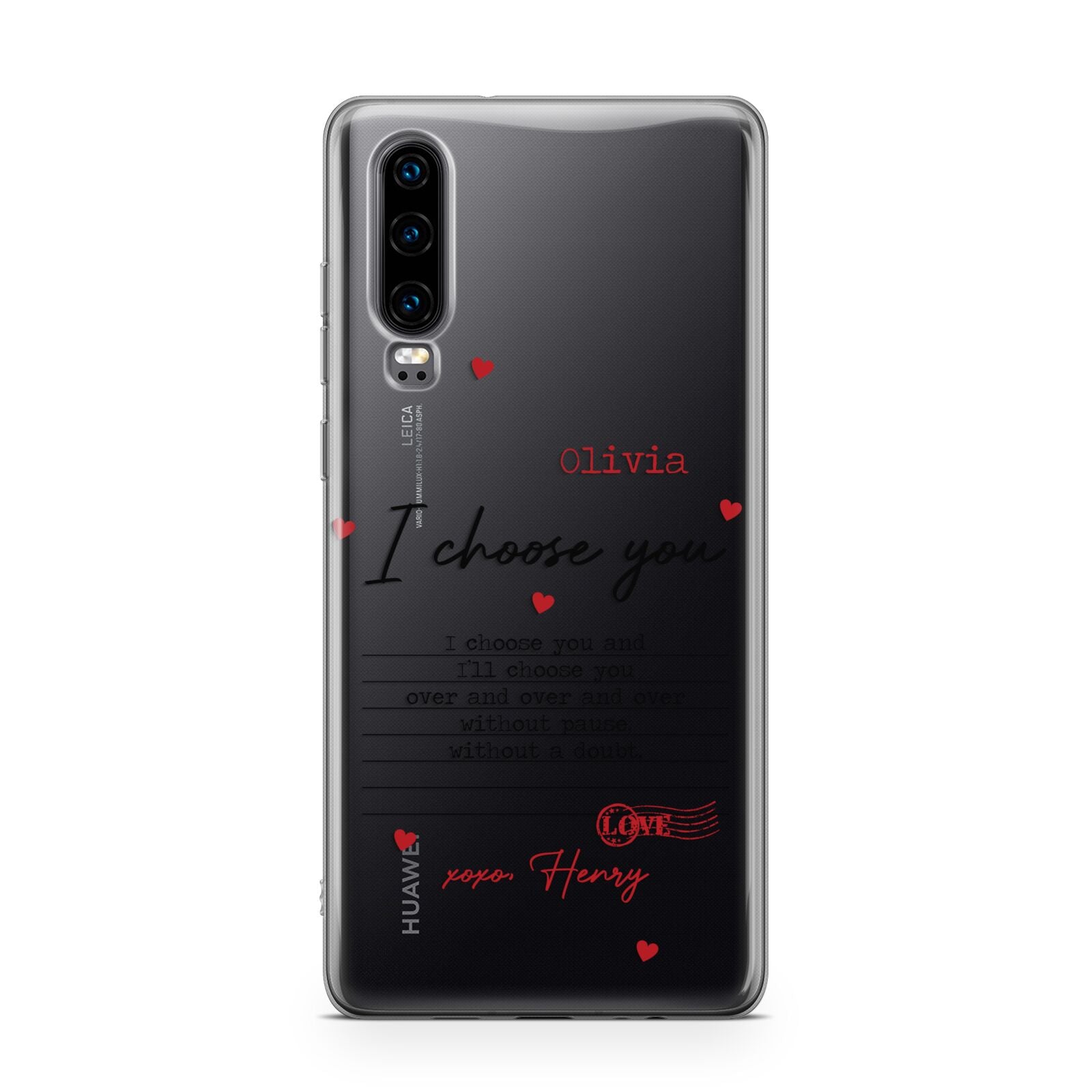 Custom Love Letter Huawei P30 Phone Case