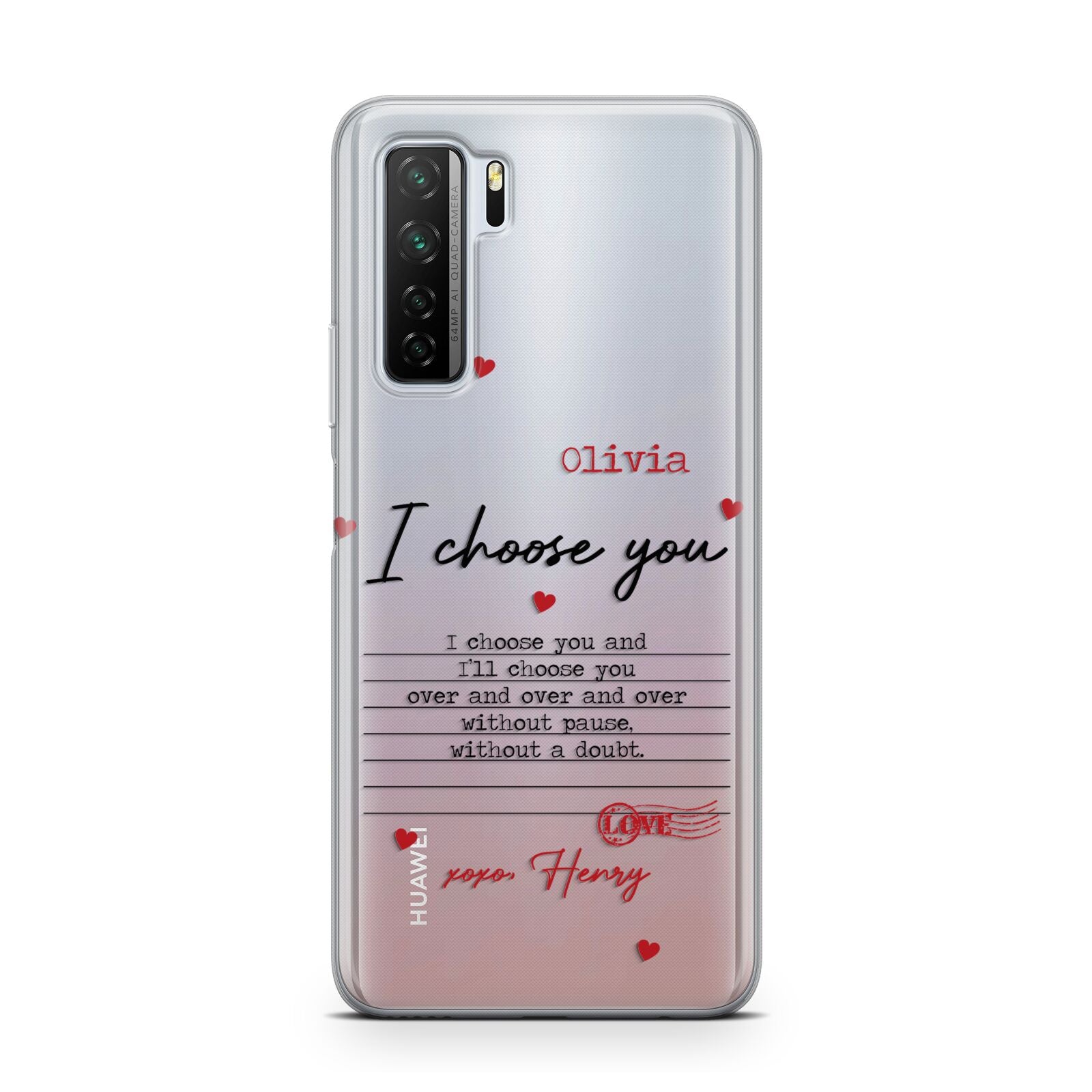 Custom Love Letter Huawei P40 Lite 5G Phone Case