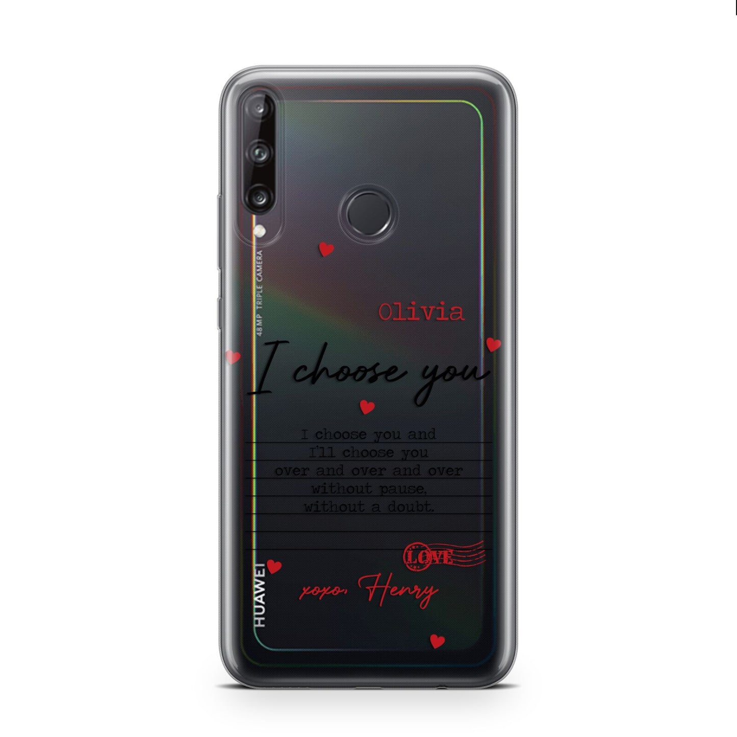 Custom Love Letter Huawei P40 Lite E Phone Case