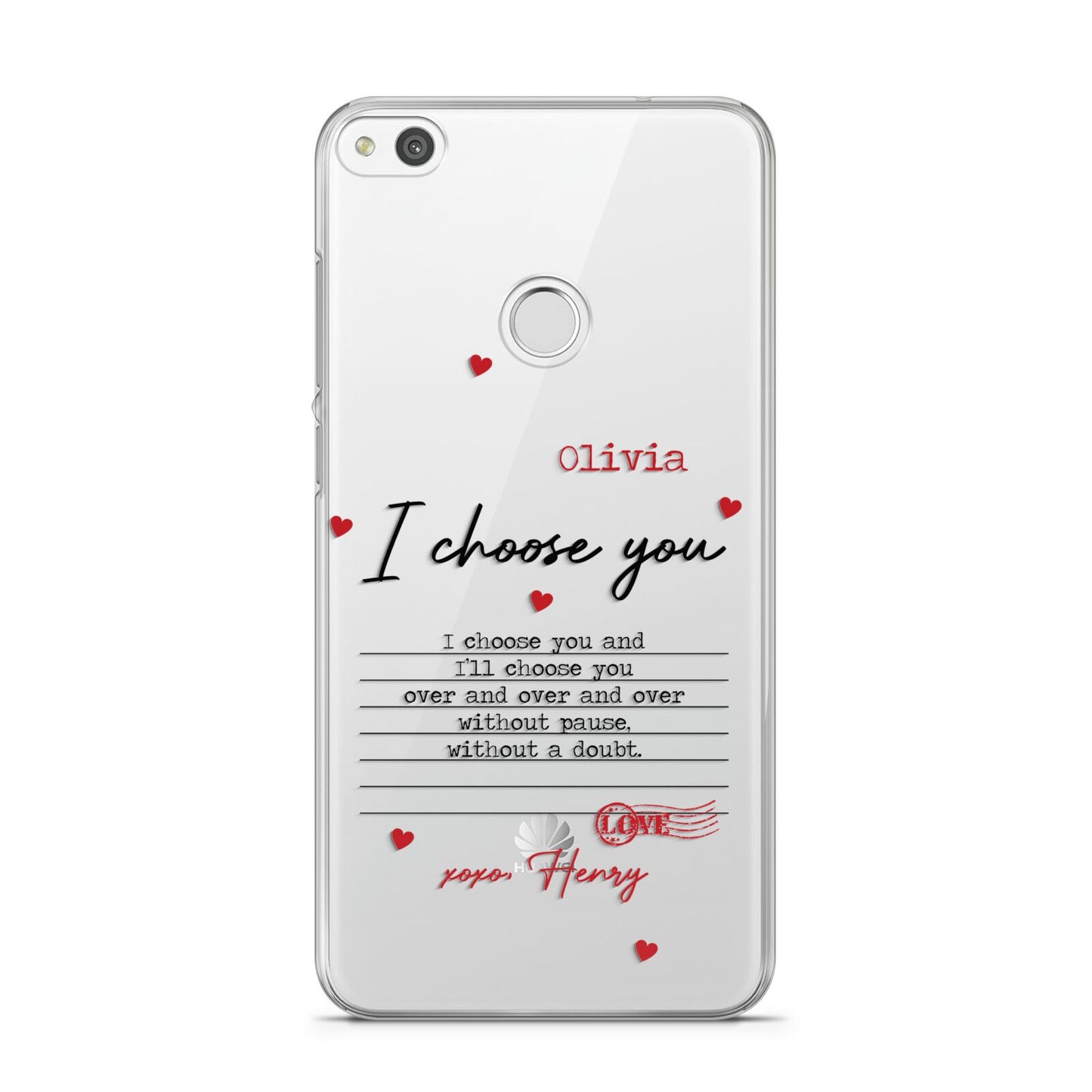 Custom Love Letter Huawei P8 Lite Case