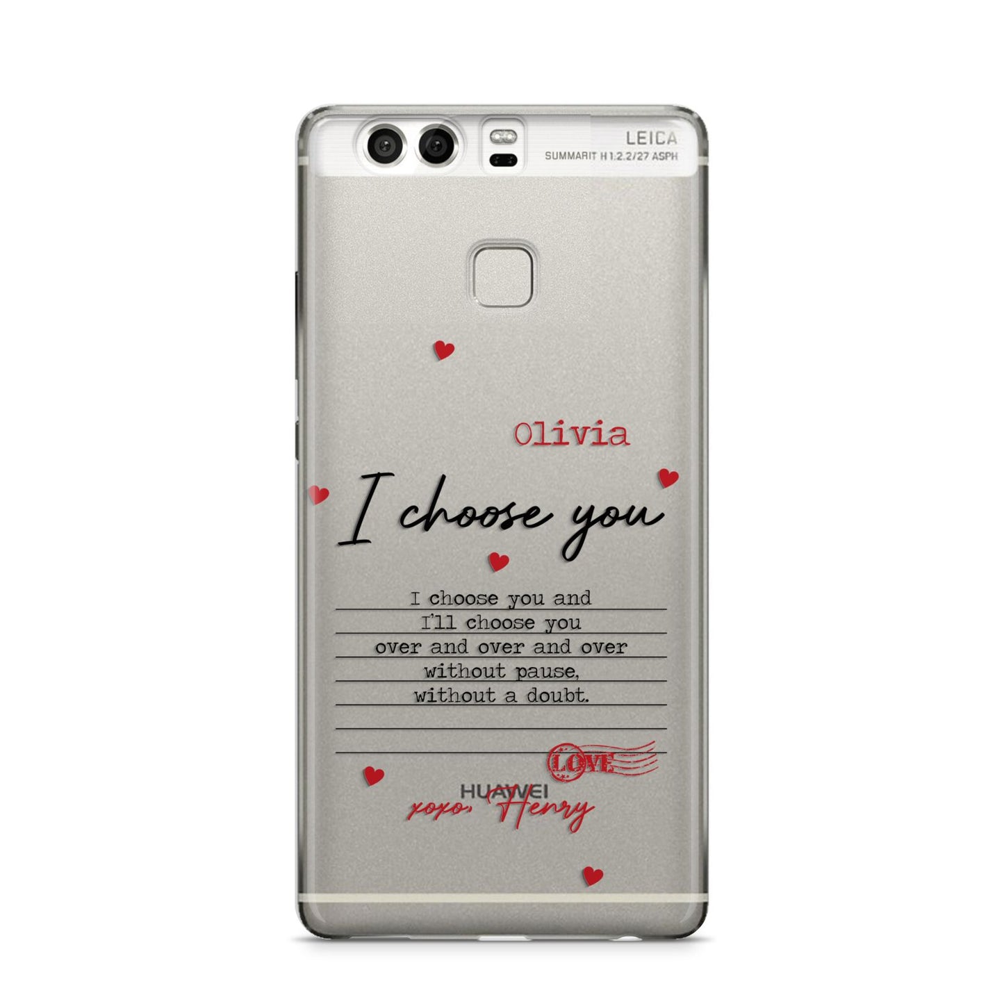 Custom Love Letter Huawei P9 Case