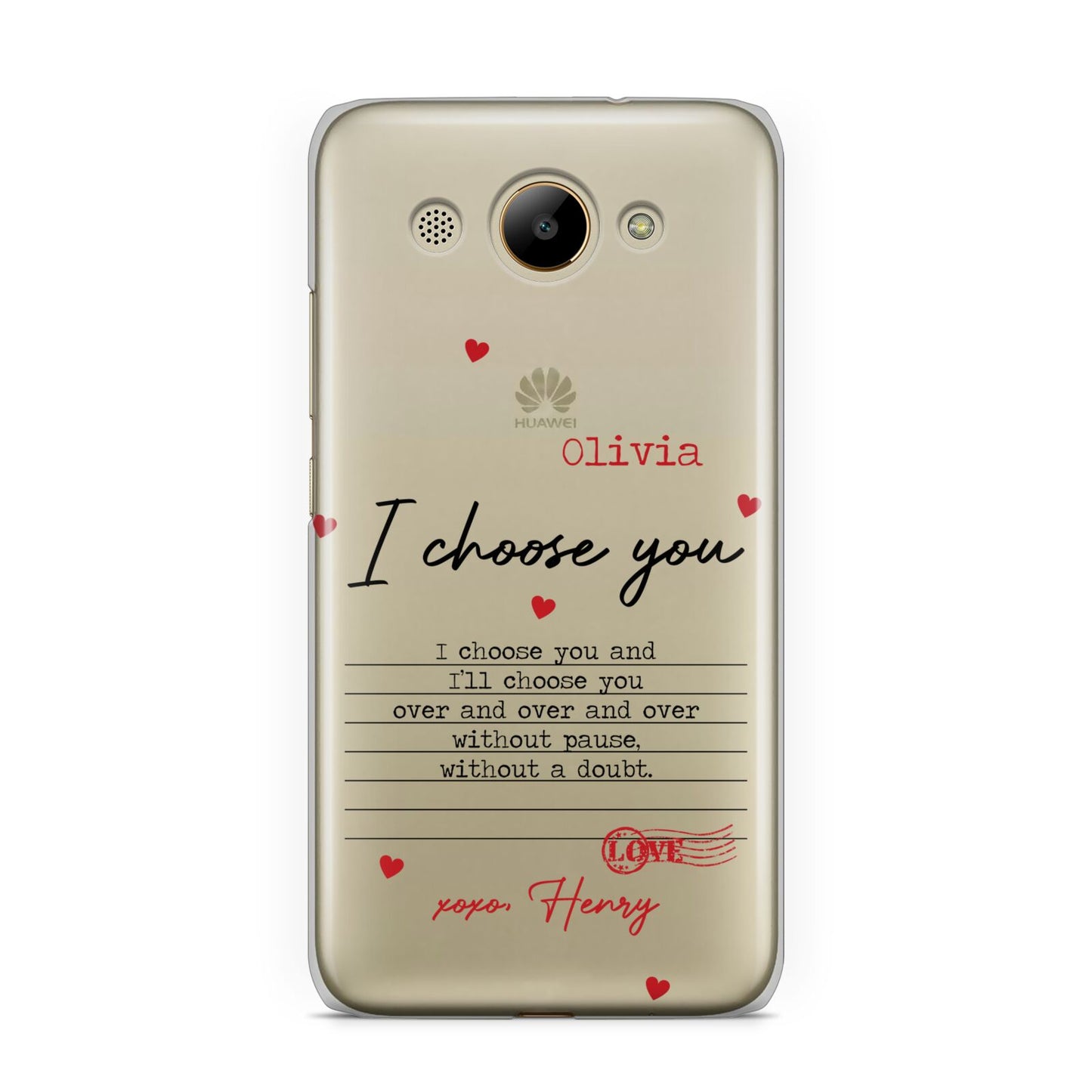 Custom Love Letter Huawei Y3 2017