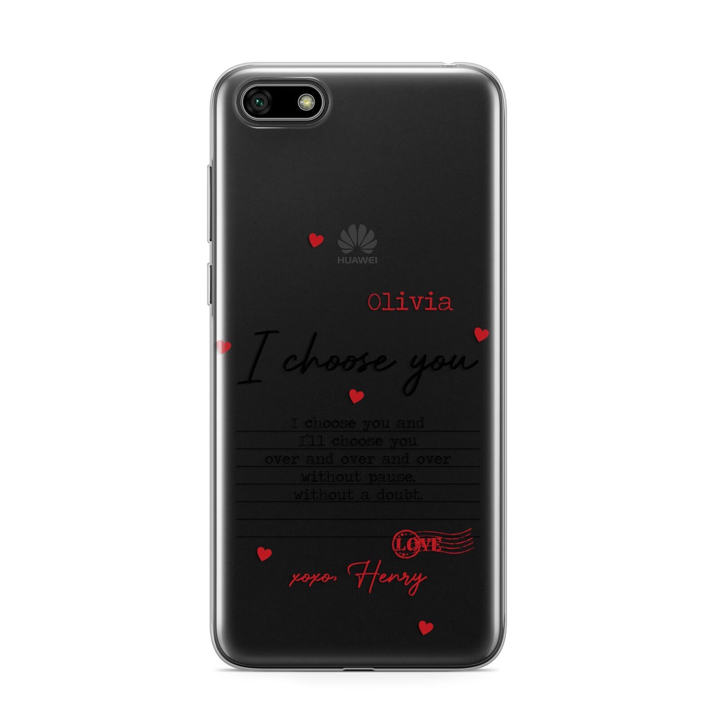 Custom Love Letter Huawei Y5 Prime 2018 Phone Case