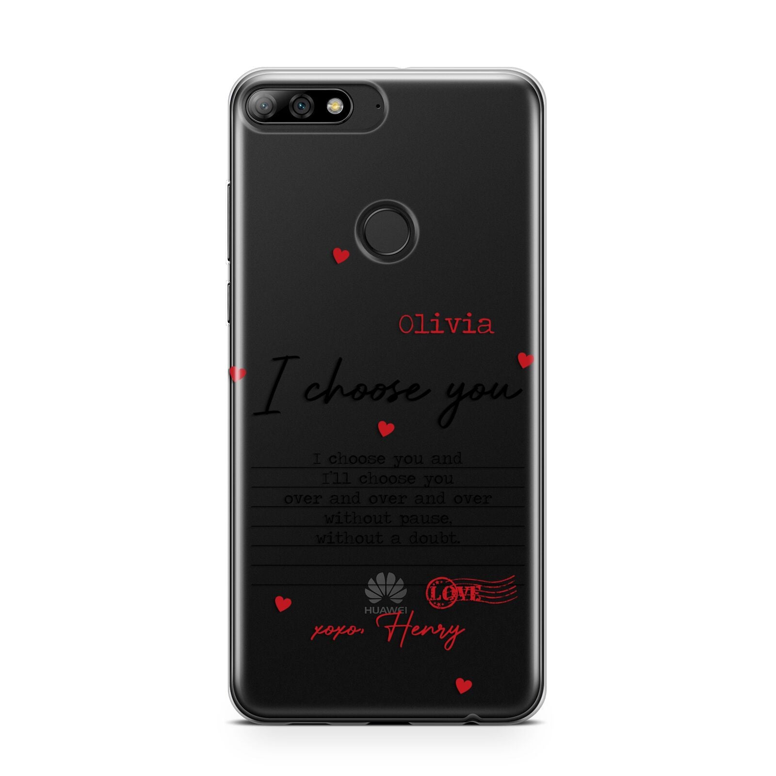 Custom Love Letter Huawei Y7 2018