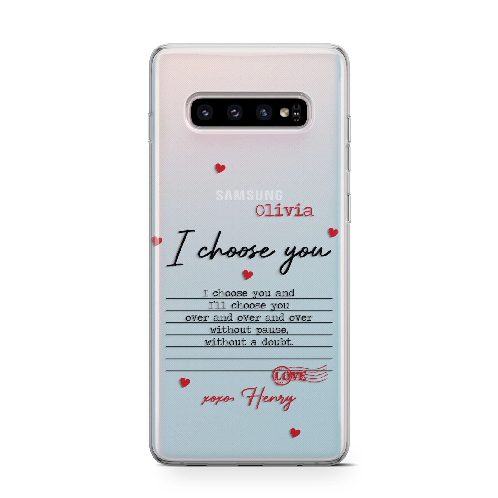 Custom Love Letter Protective Samsung Galaxy Case