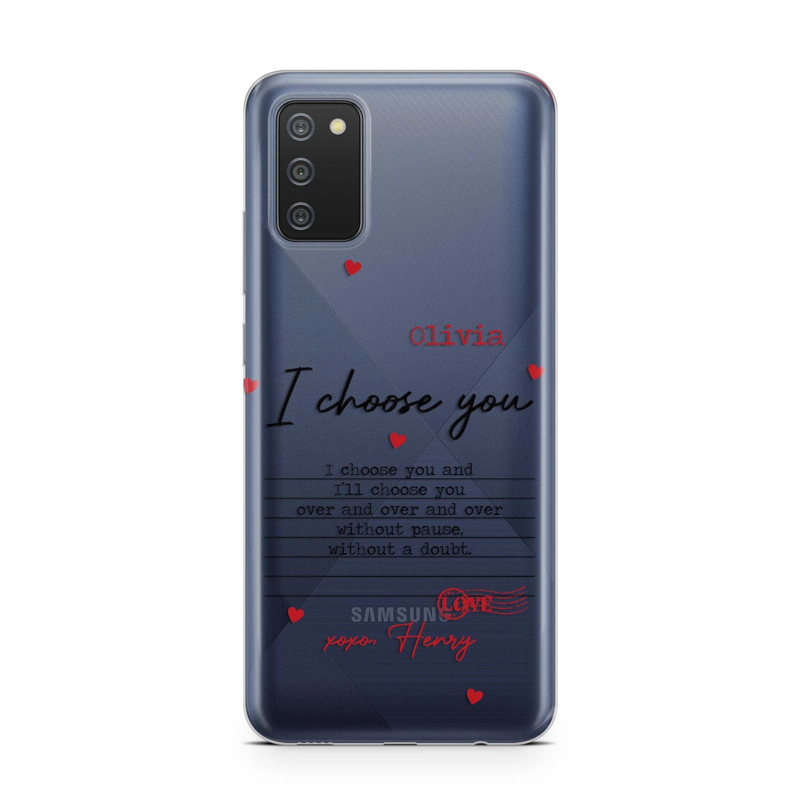 Custom Love Letter Samsung A02s Case