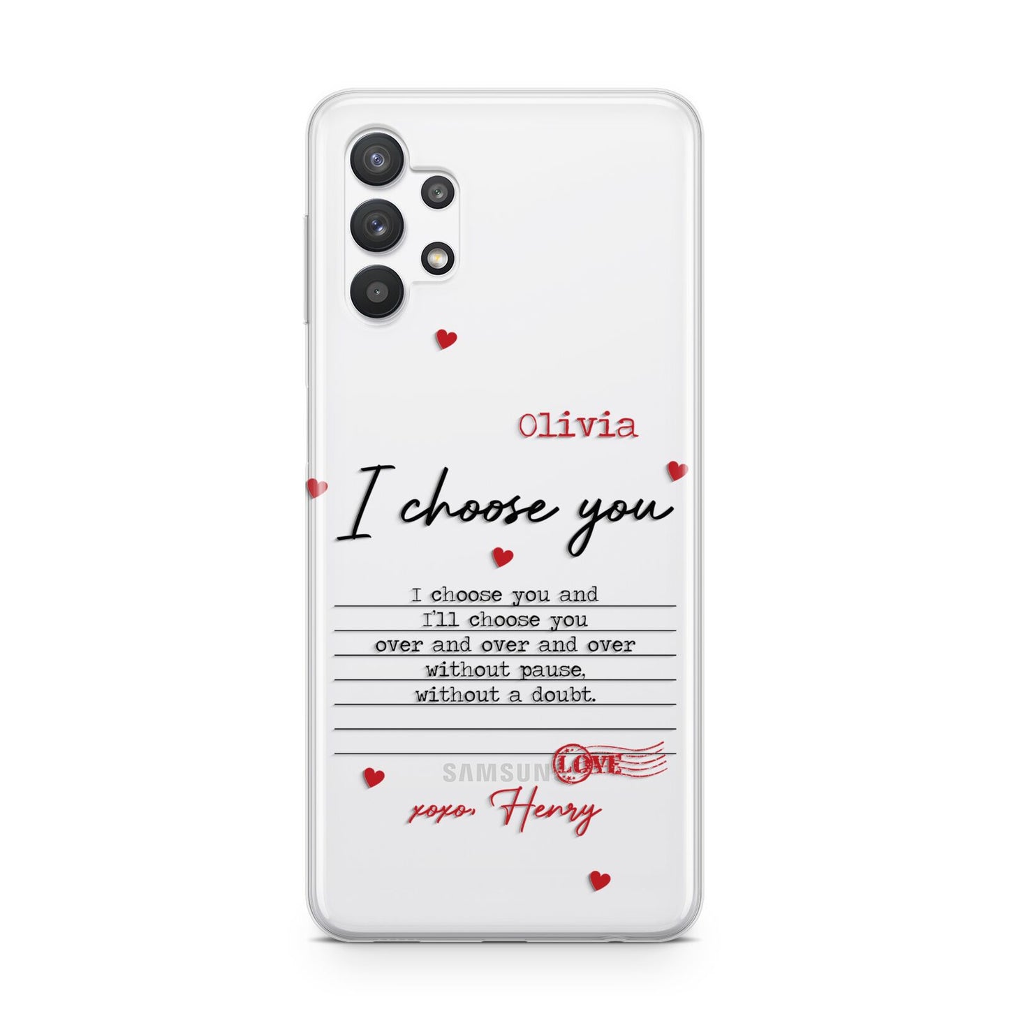 Custom Love Letter Samsung A32 5G Case