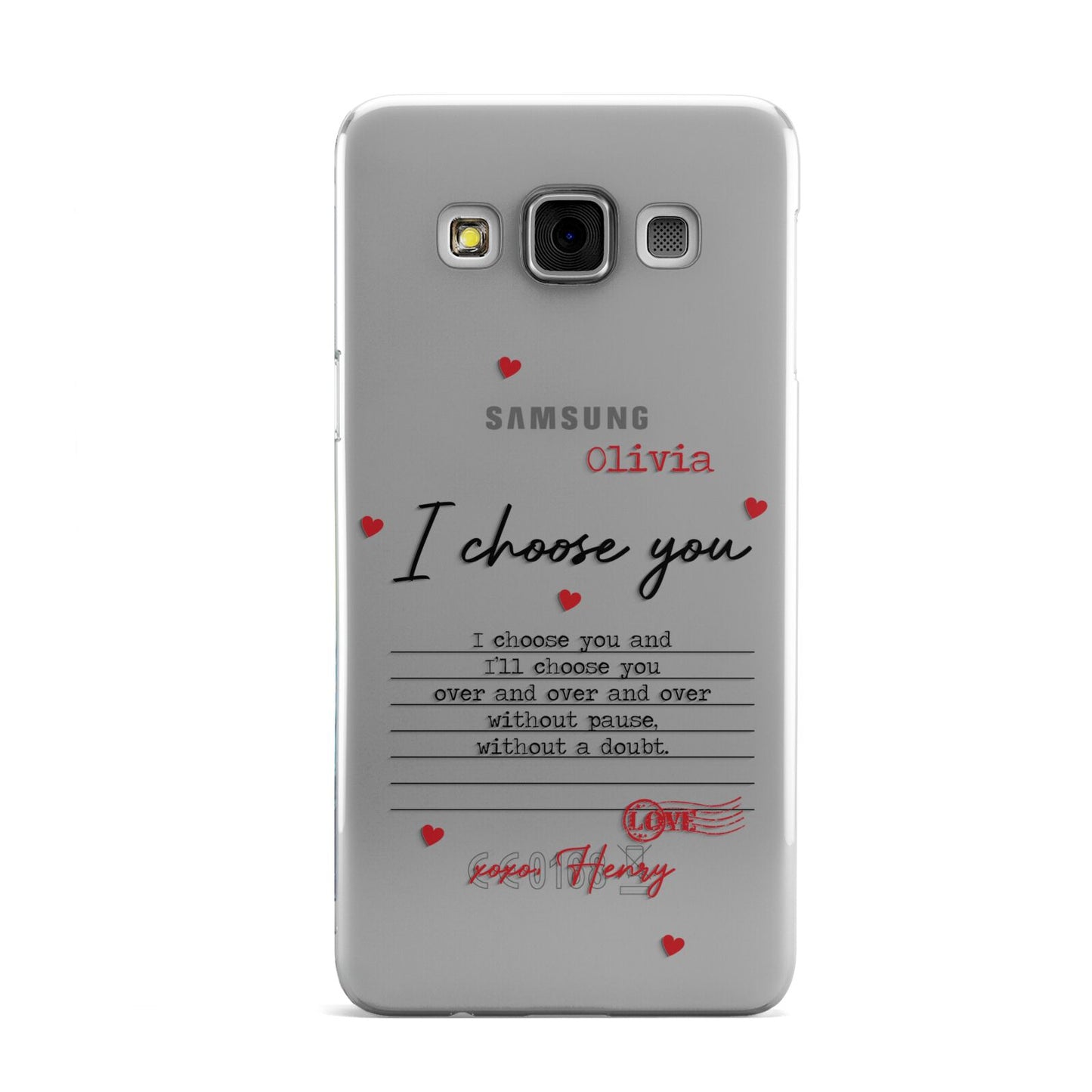 Custom Love Letter Samsung Galaxy A3 Case