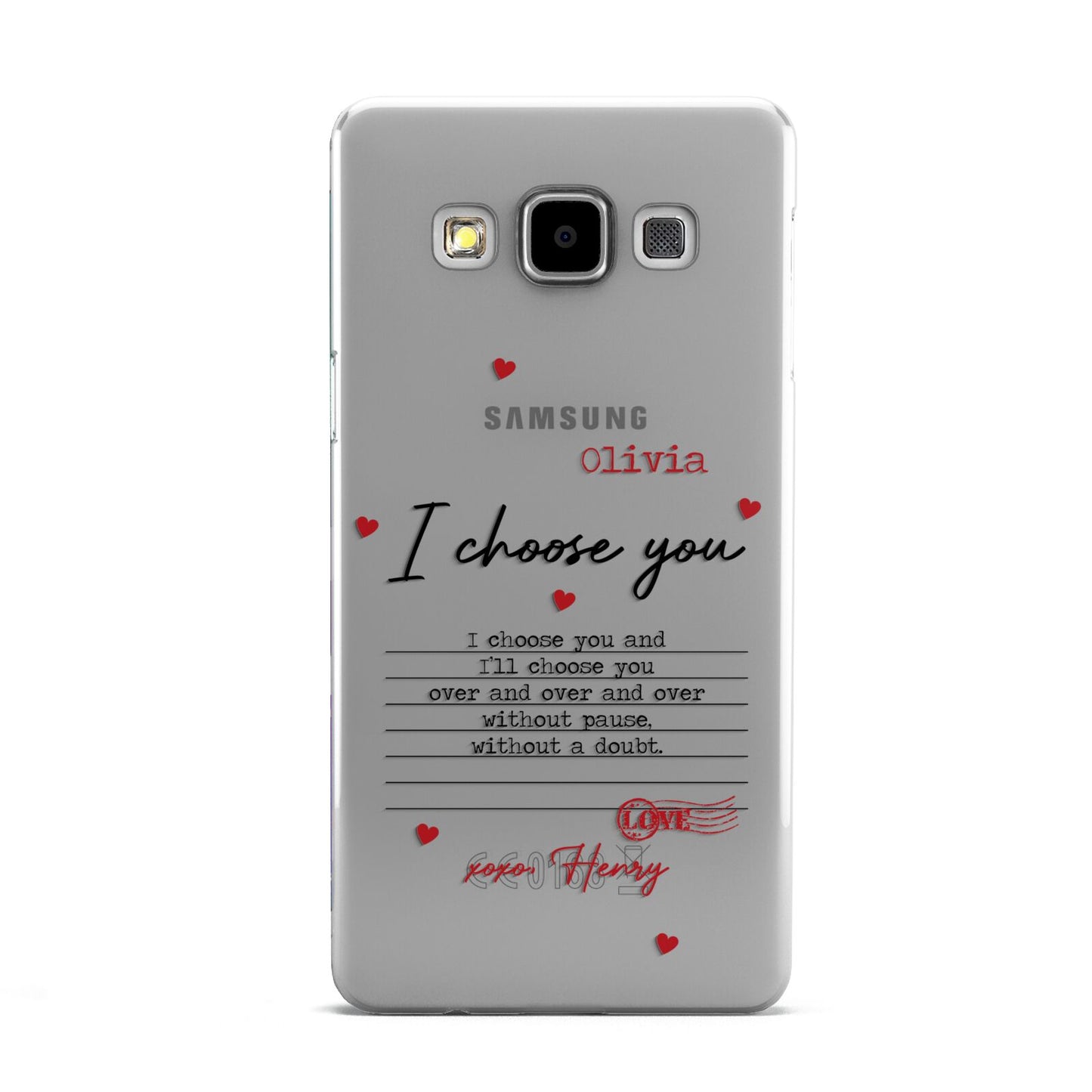 Custom Love Letter Samsung Galaxy A5 Case