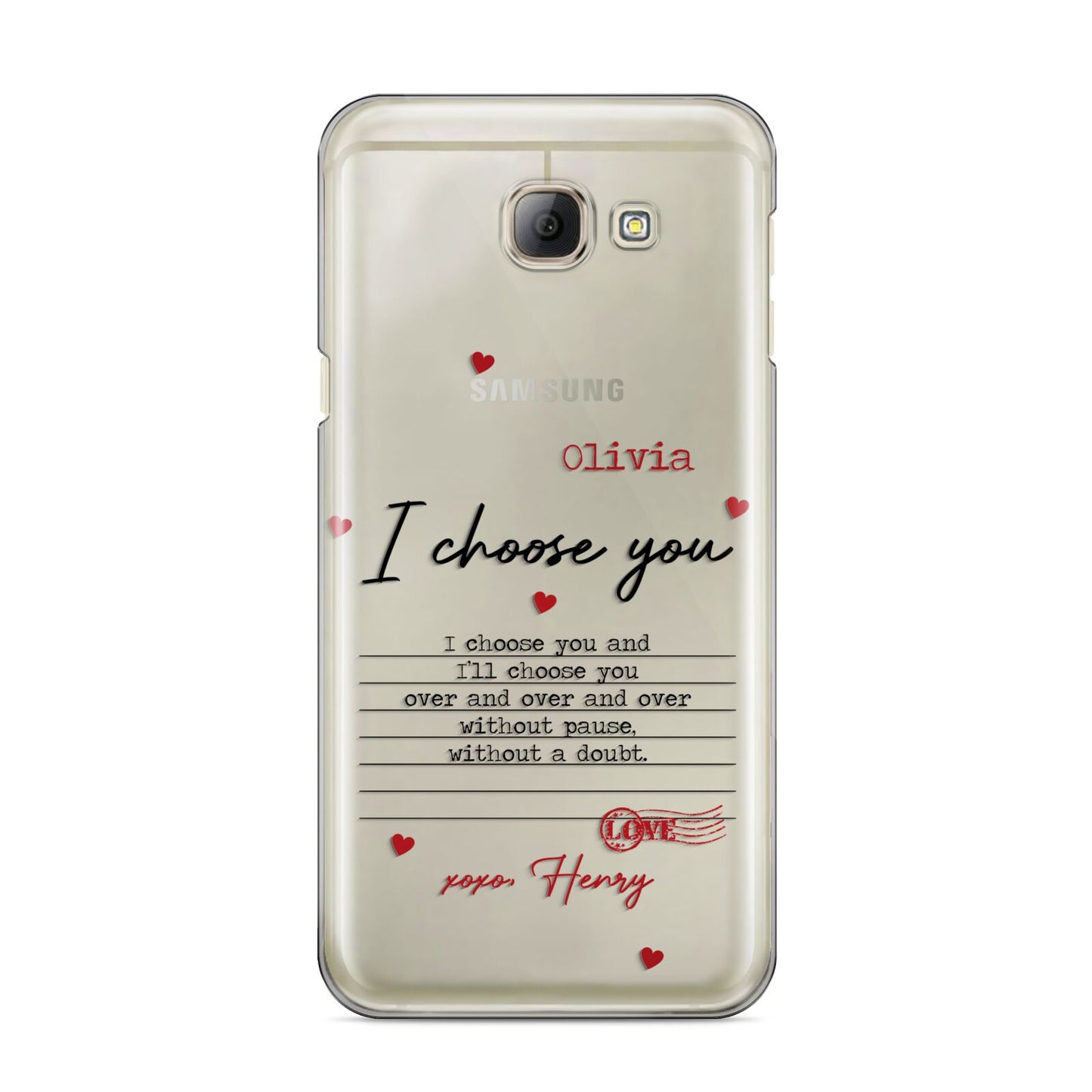 Custom Love Letter Samsung Galaxy A8 2016 Case