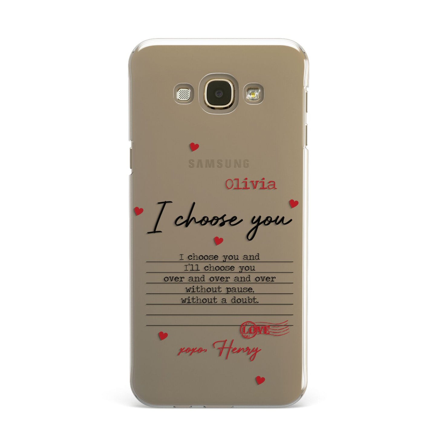 Custom Love Letter Samsung Galaxy A8 Case