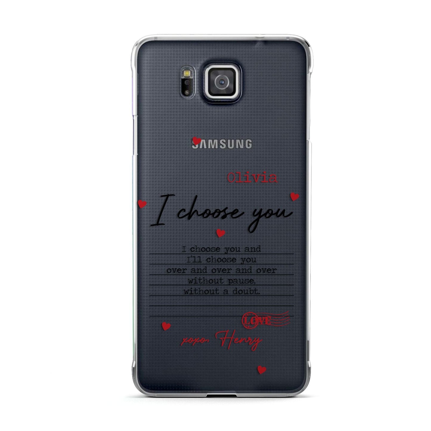 Custom Love Letter Samsung Galaxy Alpha Case