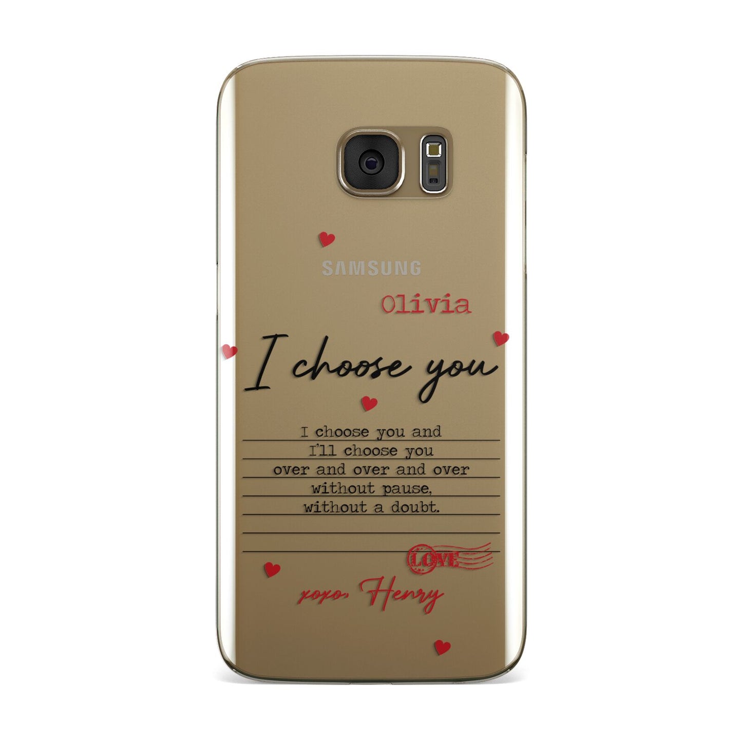 Custom Love Letter Samsung Galaxy Case