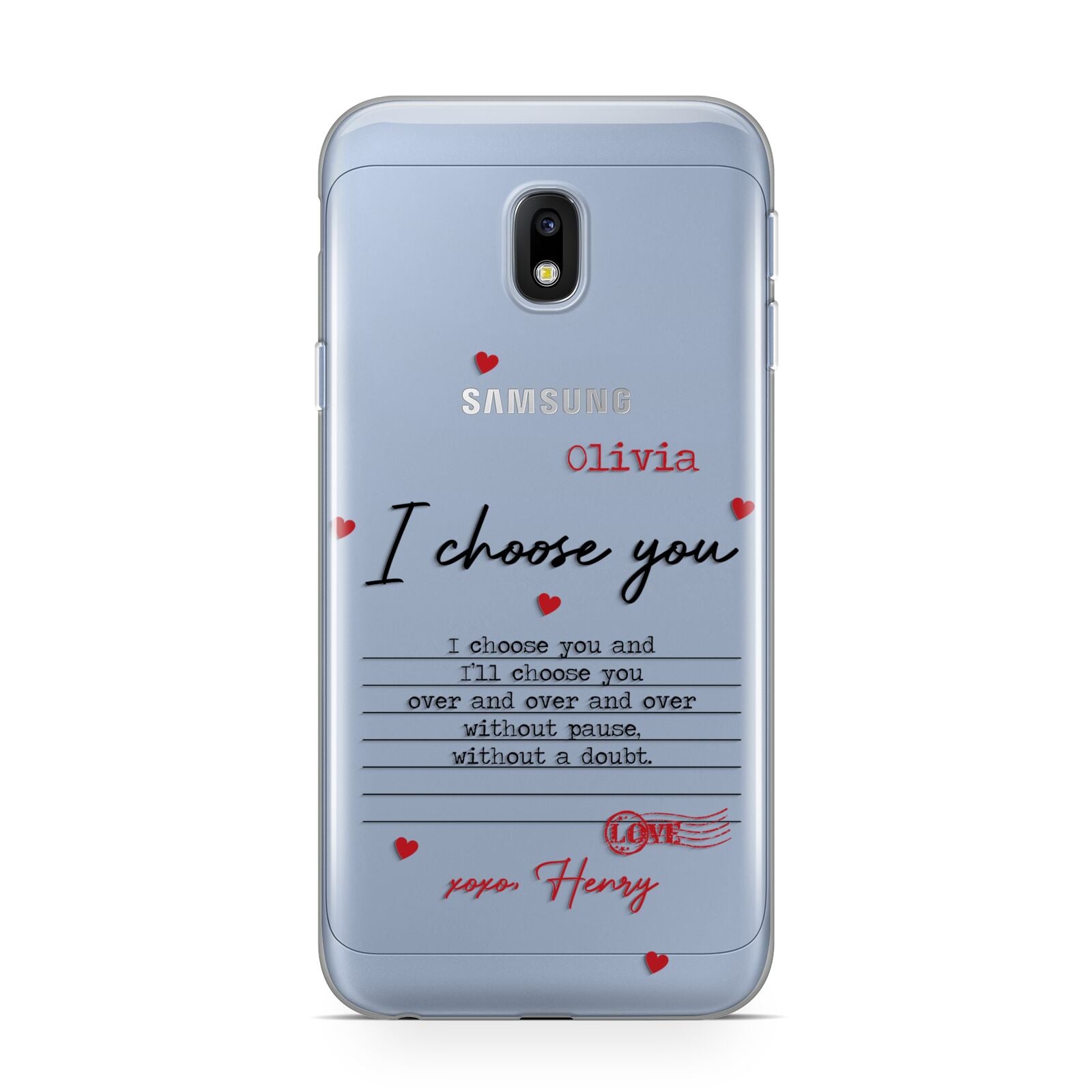 Custom Love Letter Samsung Galaxy J3 2017 Case