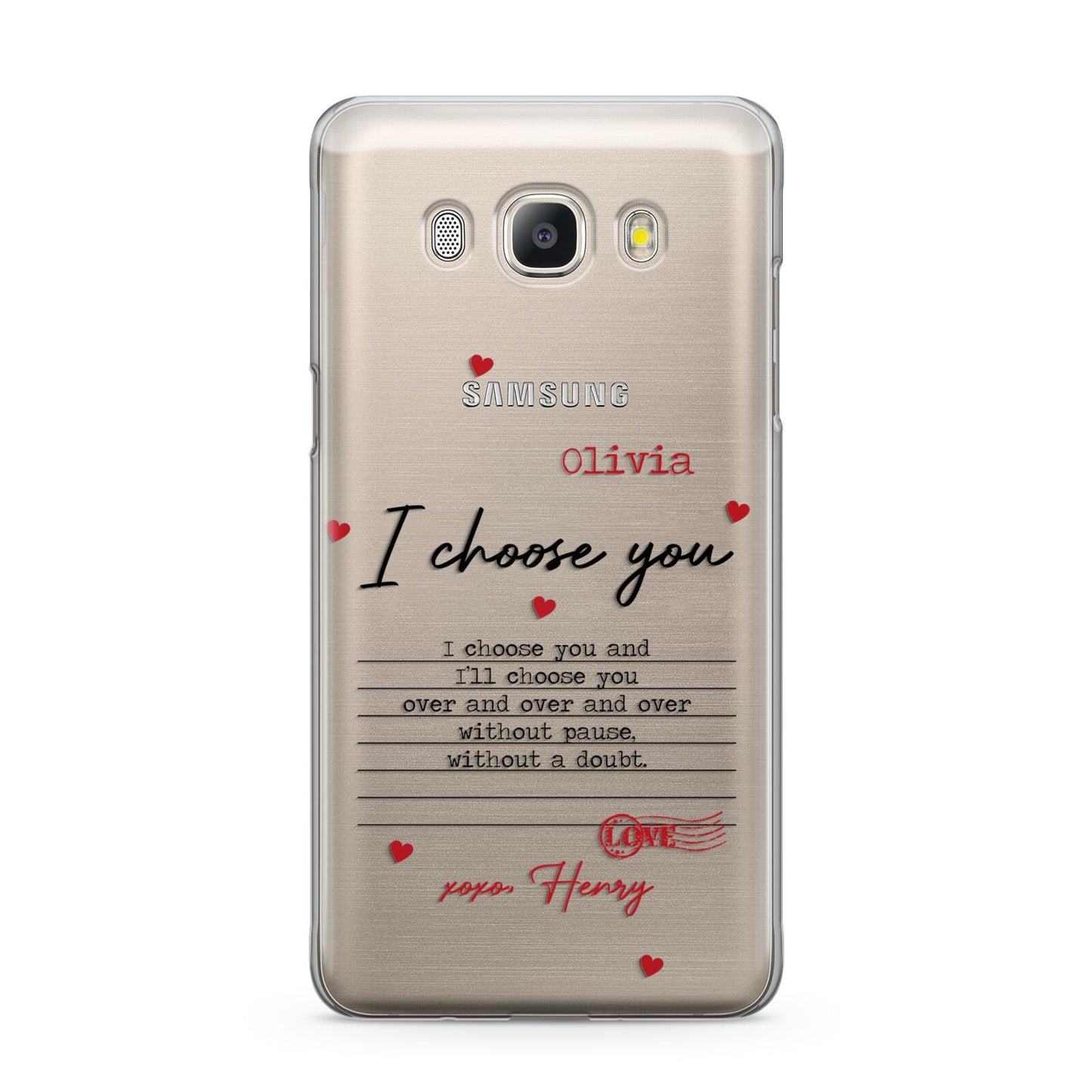 Custom Love Letter Samsung Galaxy J5 2016 Case