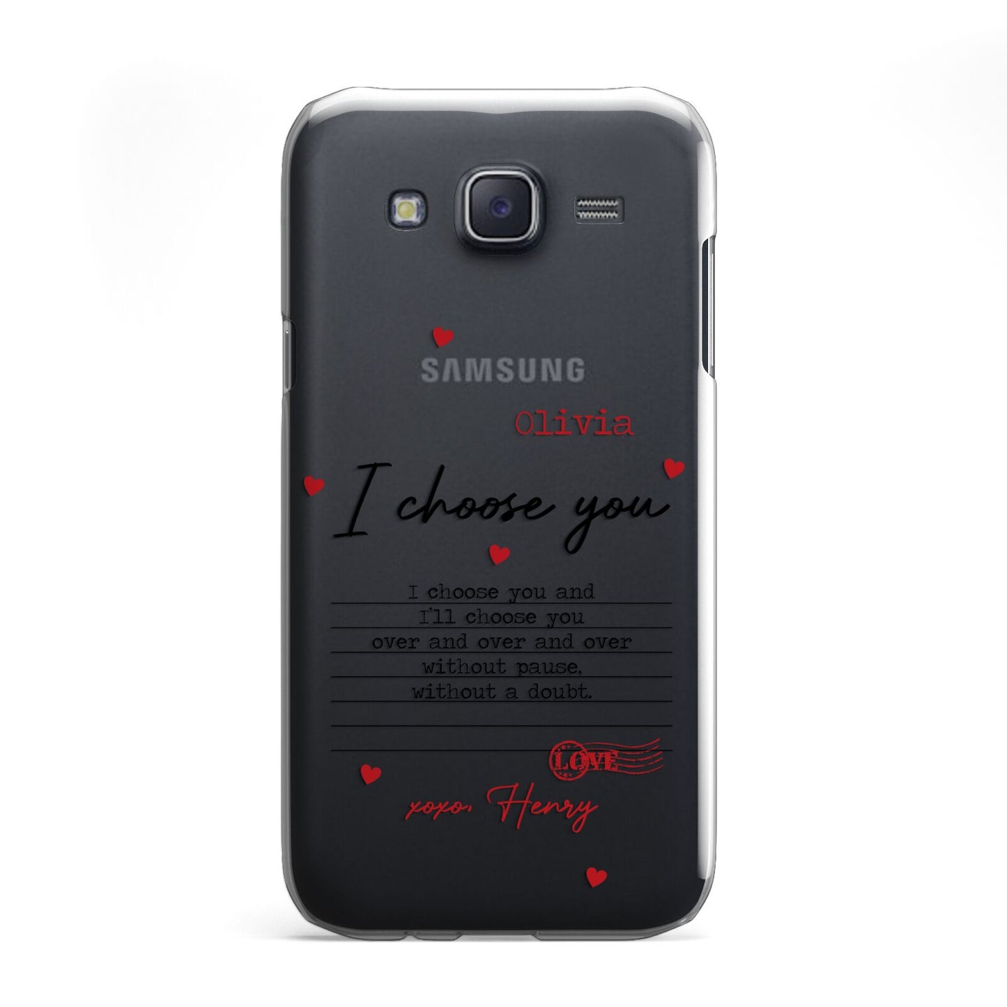 Custom Love Letter Samsung Galaxy J5 Case