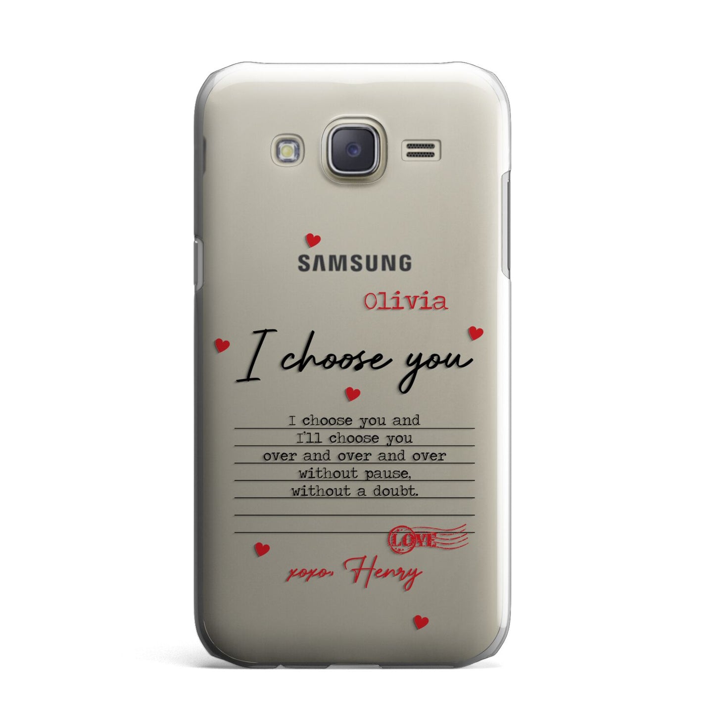 Custom Love Letter Samsung Galaxy J7 Case