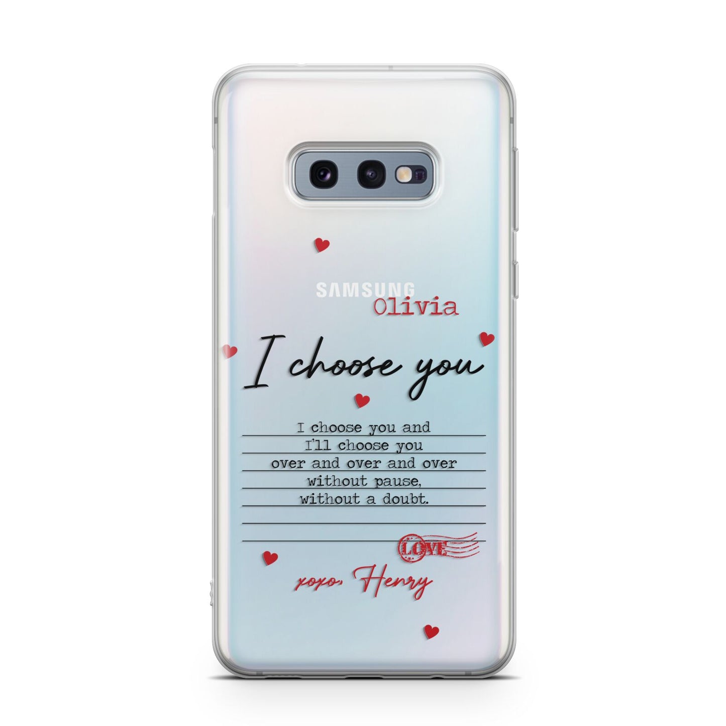 Custom Love Letter Samsung Galaxy S10E Case