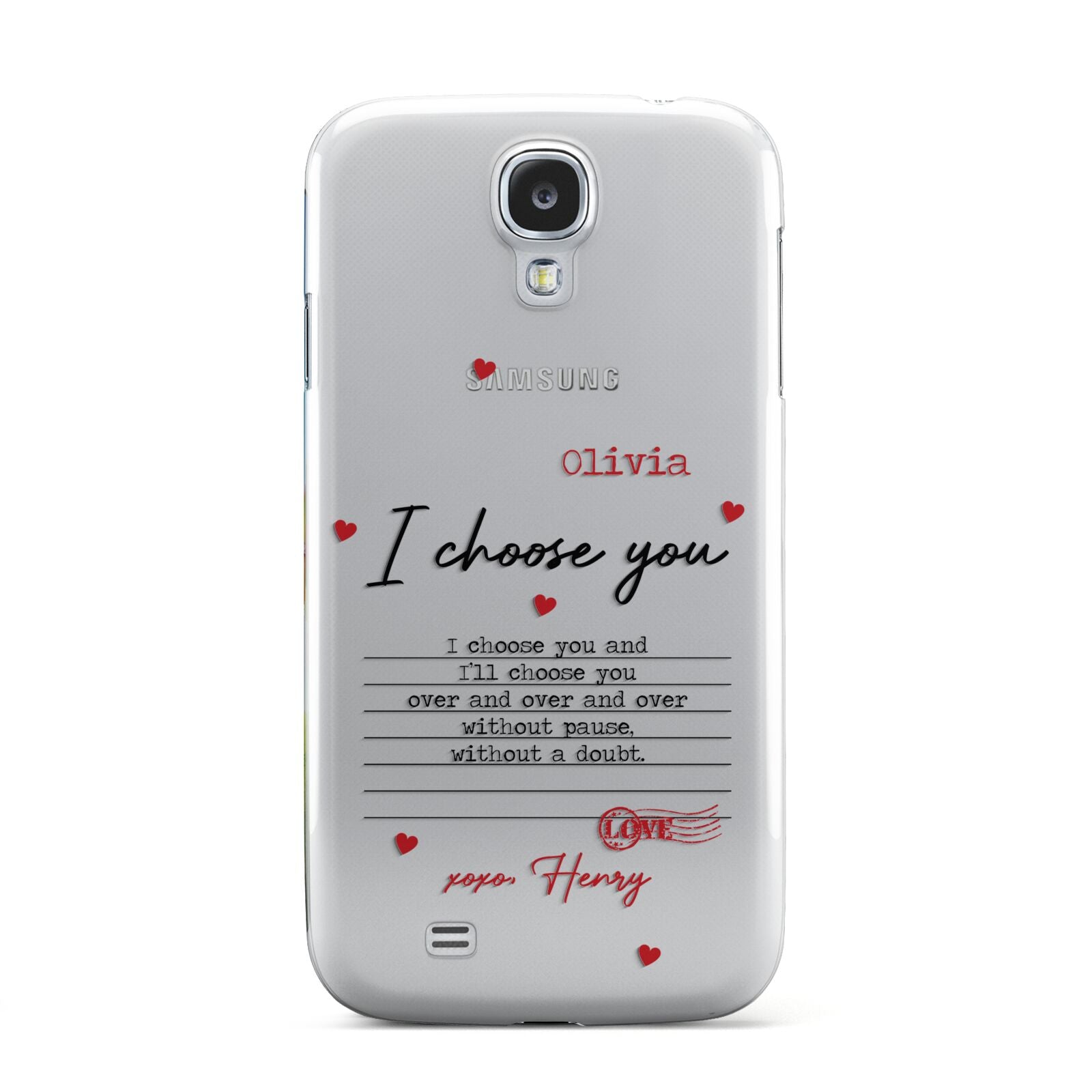 Custom Love Letter Samsung Galaxy S4 Case